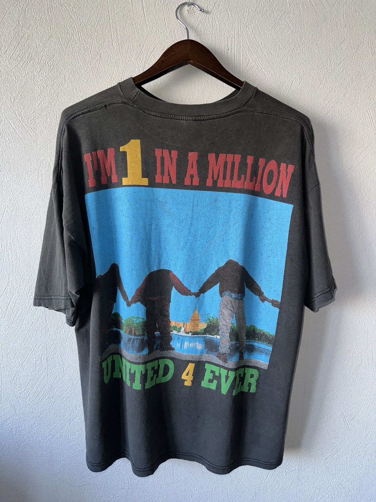 Vintage Vintage 1995 Million Man March Holy Day of Atonement Tee Size US L / EU 52-54 / 3 - 3 Thumbnail