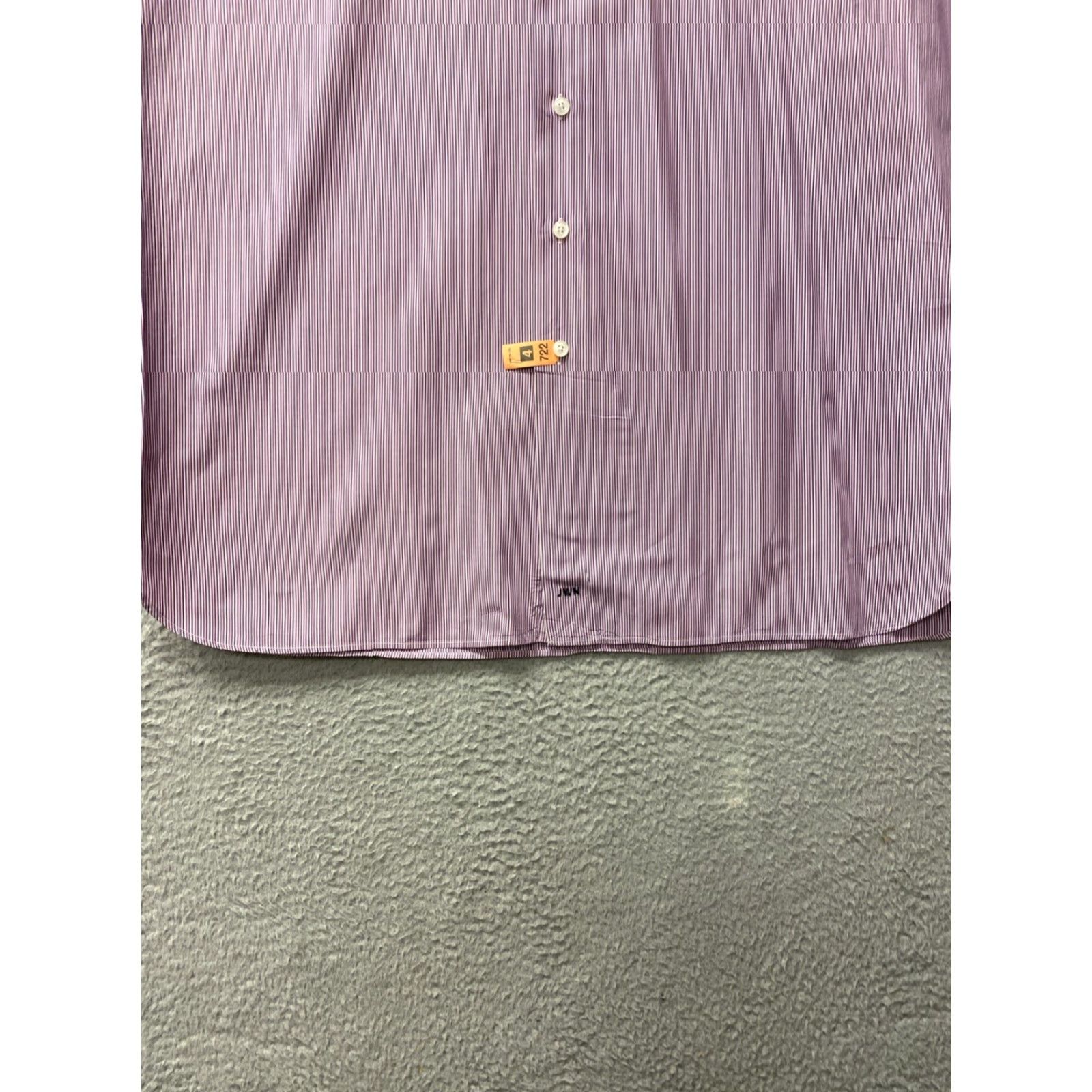 Nordstrom VINTAGE Nordstrom Shirt Mens Size 16.5 Striped Cotton Woven Italy /161-39 Dark Pink Button-Down Collar Long Sleeve Casual Regular Fit USA Shirt Mens Size US L / EU 52-54 / 3 - 2 Thumbnail
