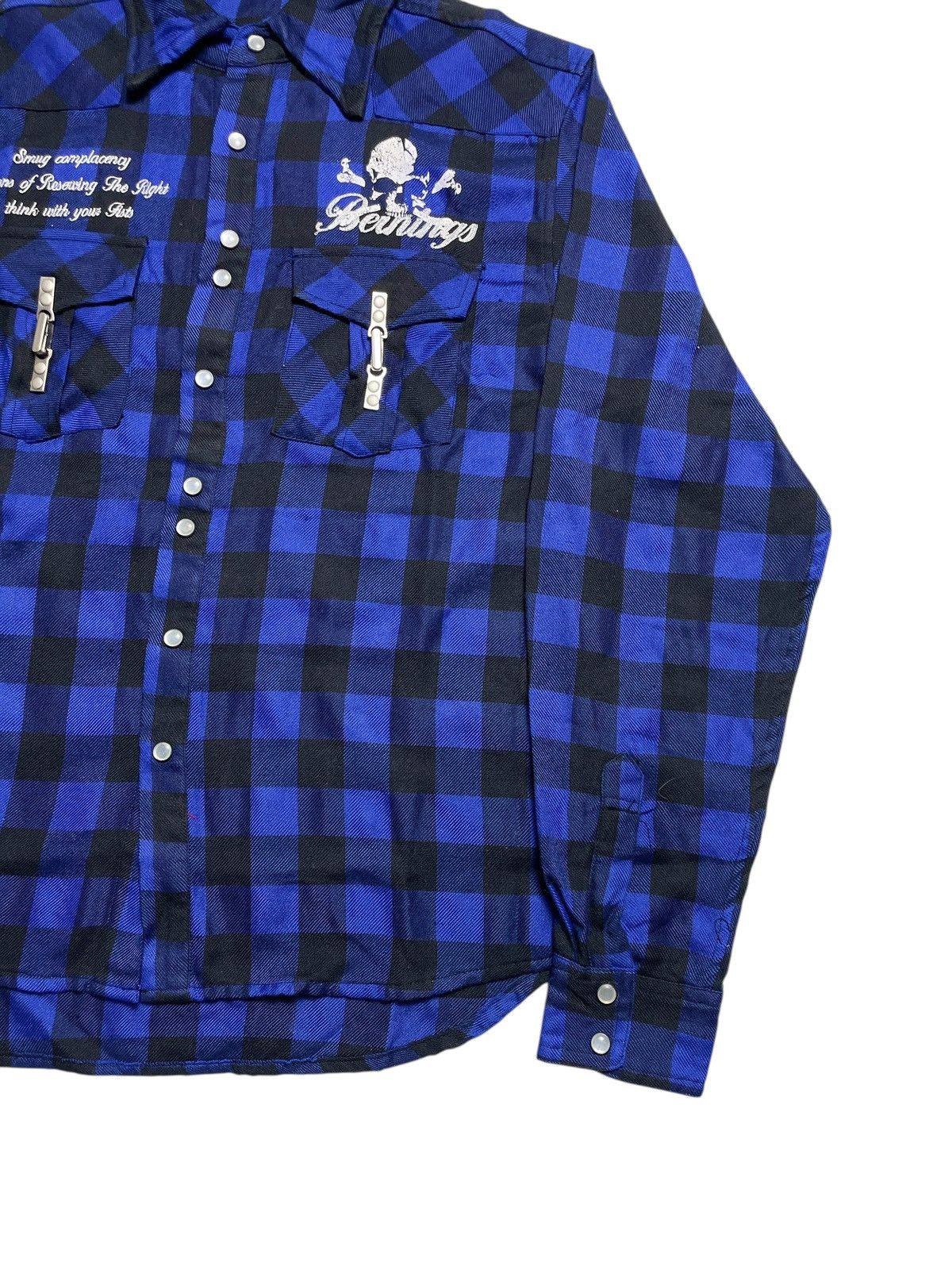 KMRii 2000’s Berning Sho - Vkei Style Poem Skull Logo Button Shirt Size US M / EU 48-50 / 2 - 3 Thumbnail