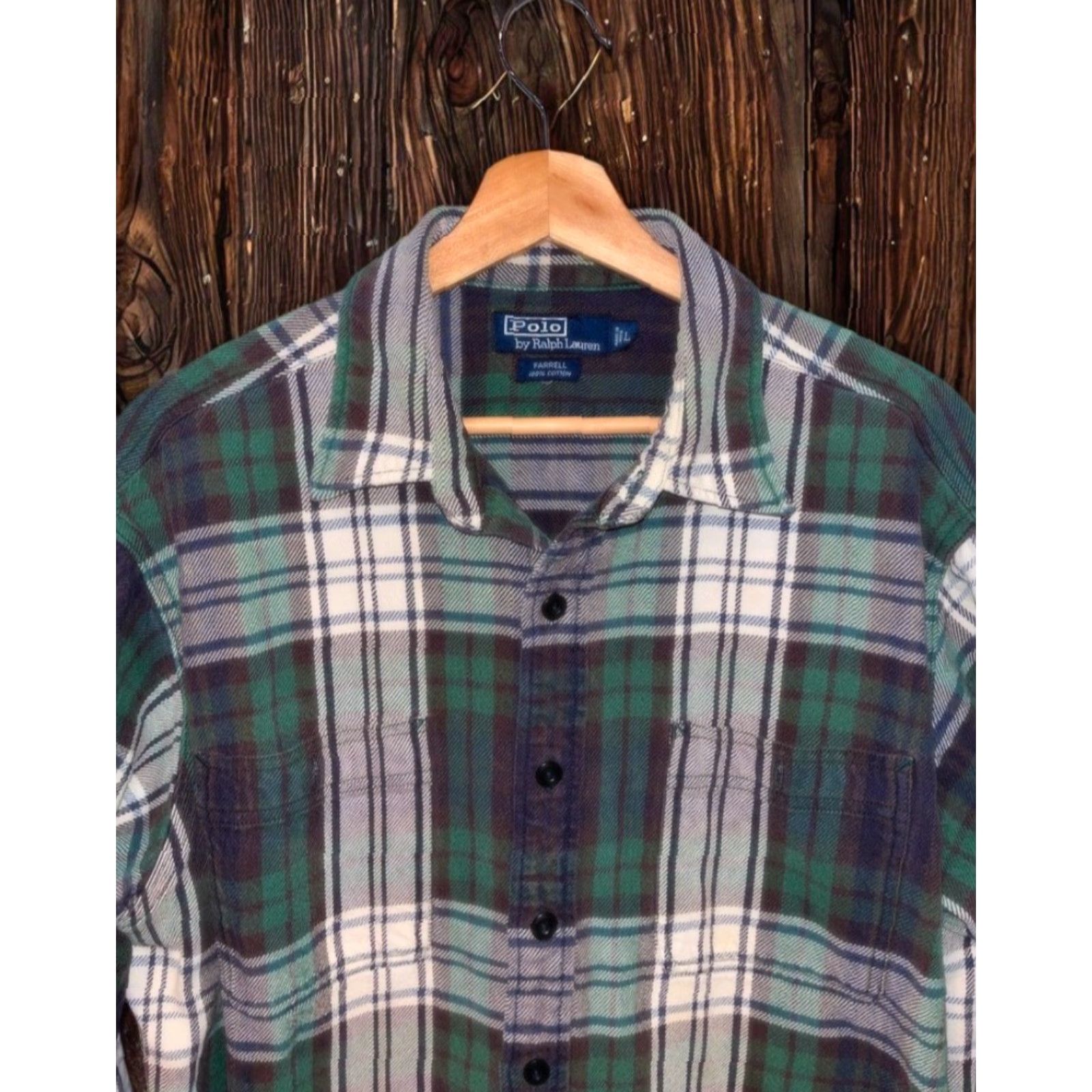 Polo Ralph Lauren VINTAGE Polo Ralph Lauren Farrell Heavy Twill Shacket Men’s L Plaid Work Shirt Size US L / EU 52-54 / 3 - 4 Thumbnail