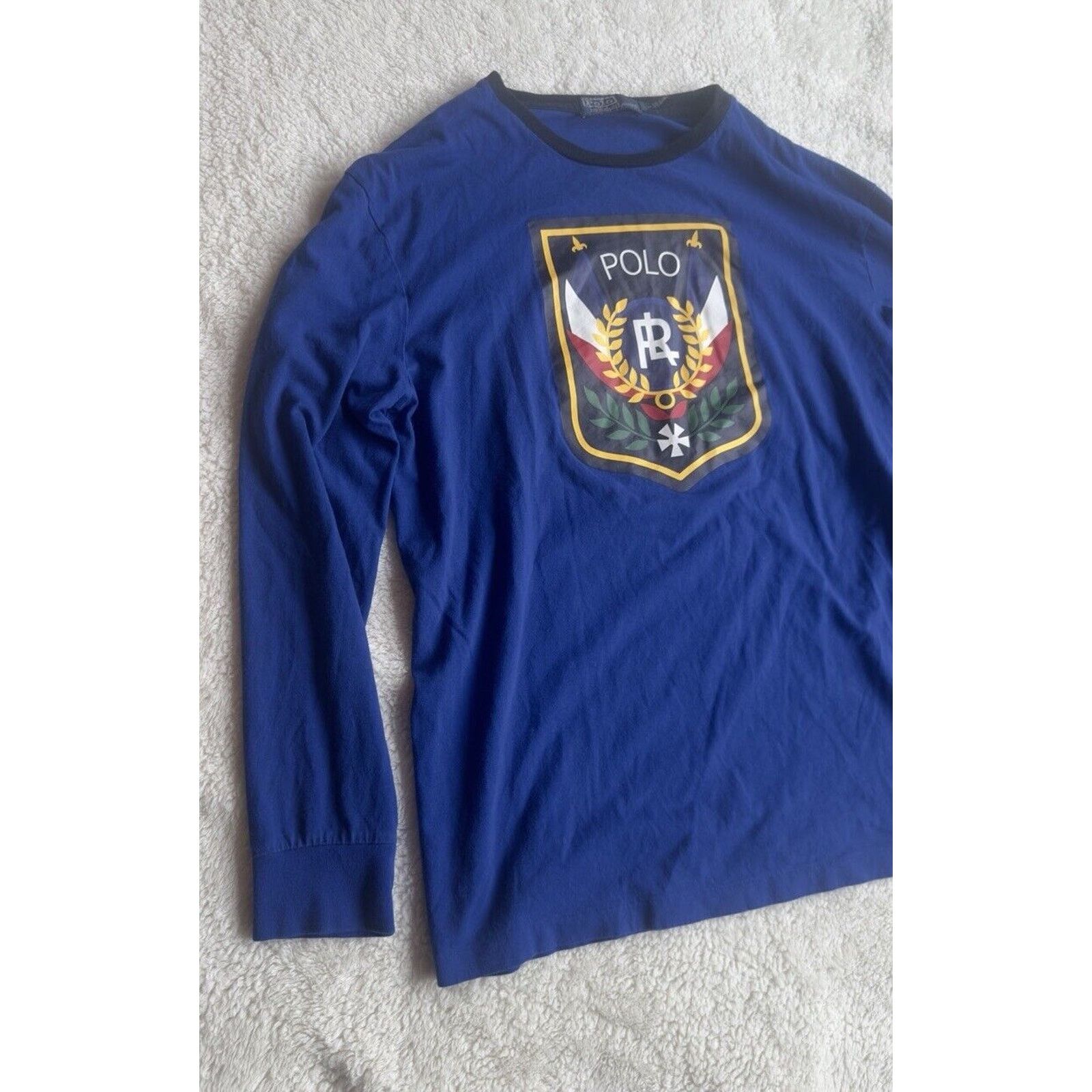 Ralph Lauren Polo Ralph Lauren Mens M Blue Long Sleeve Shirt Uni Crest Size US M / EU 48-50 / 2 - 8 Thumbnail