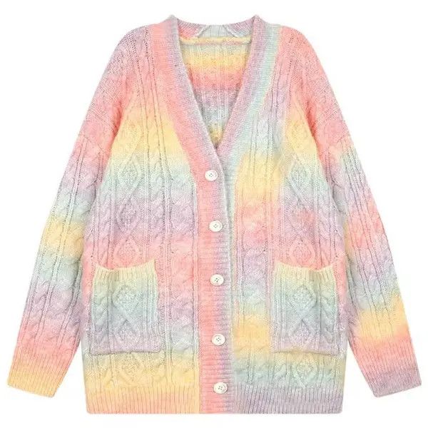 Other Long Sleeve Shirts Women Rainbow Striped Size ONE SIZE - 1 Thumbnail