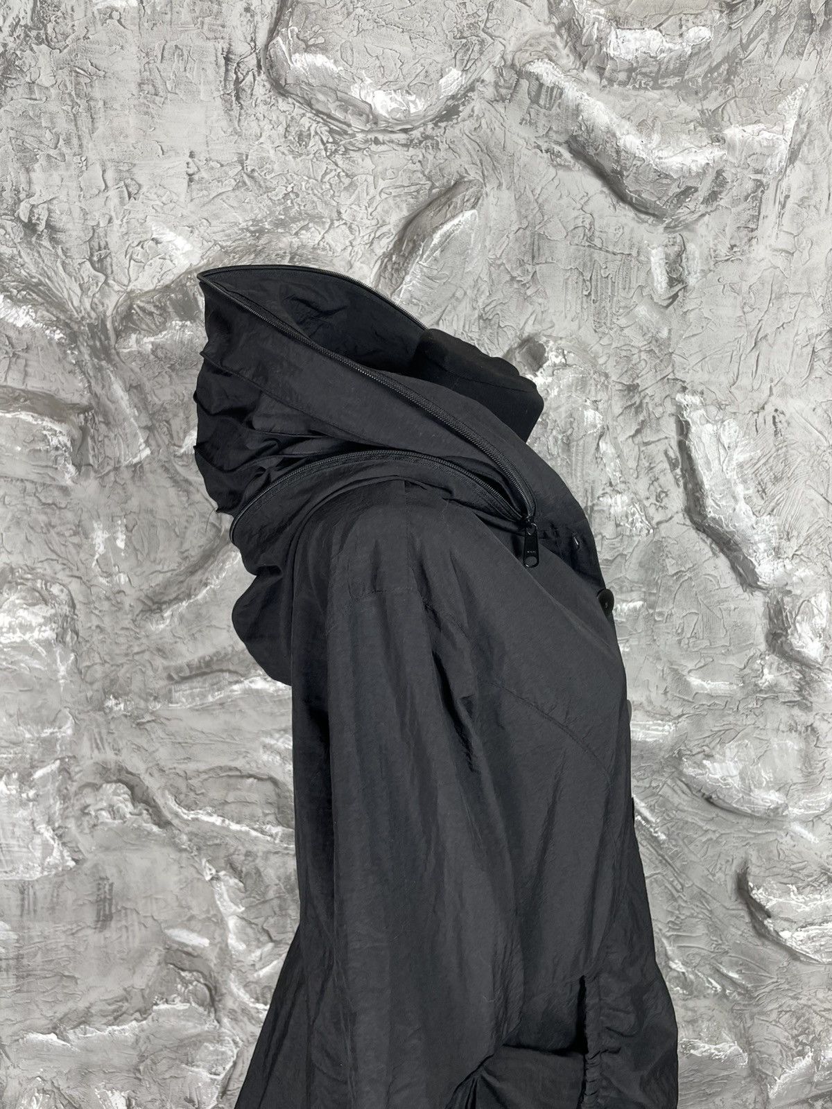 Japanese Brand × Junya Watanabe × Le Grande Bleu (L.G.B.) Vintage Nylon Coat Huge Hood Yohji Issey Miyake Archive Vibe Size US M / EU 48-50 / 2 - 18 Thumbnail
