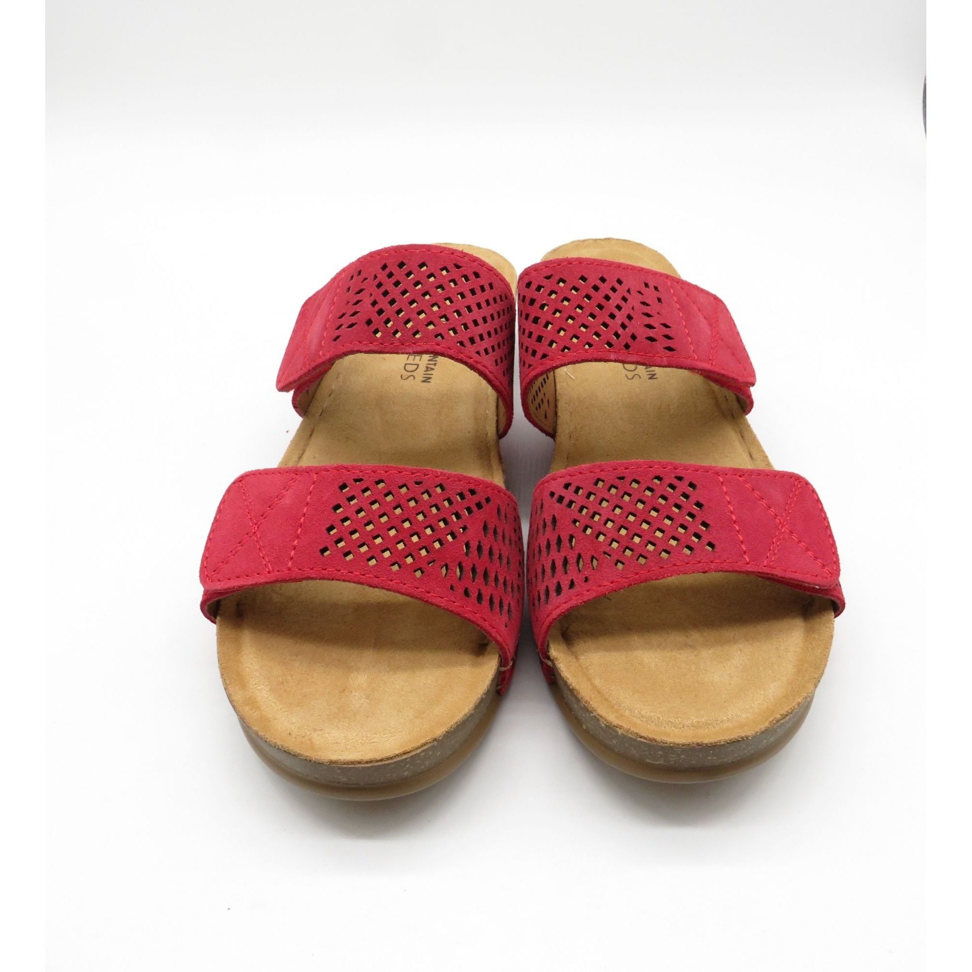 Other White Mountain Footbeds Ferula Red Suede Leather Sandals Siz Size US 10 / IT 40 - 3 Thumbnail