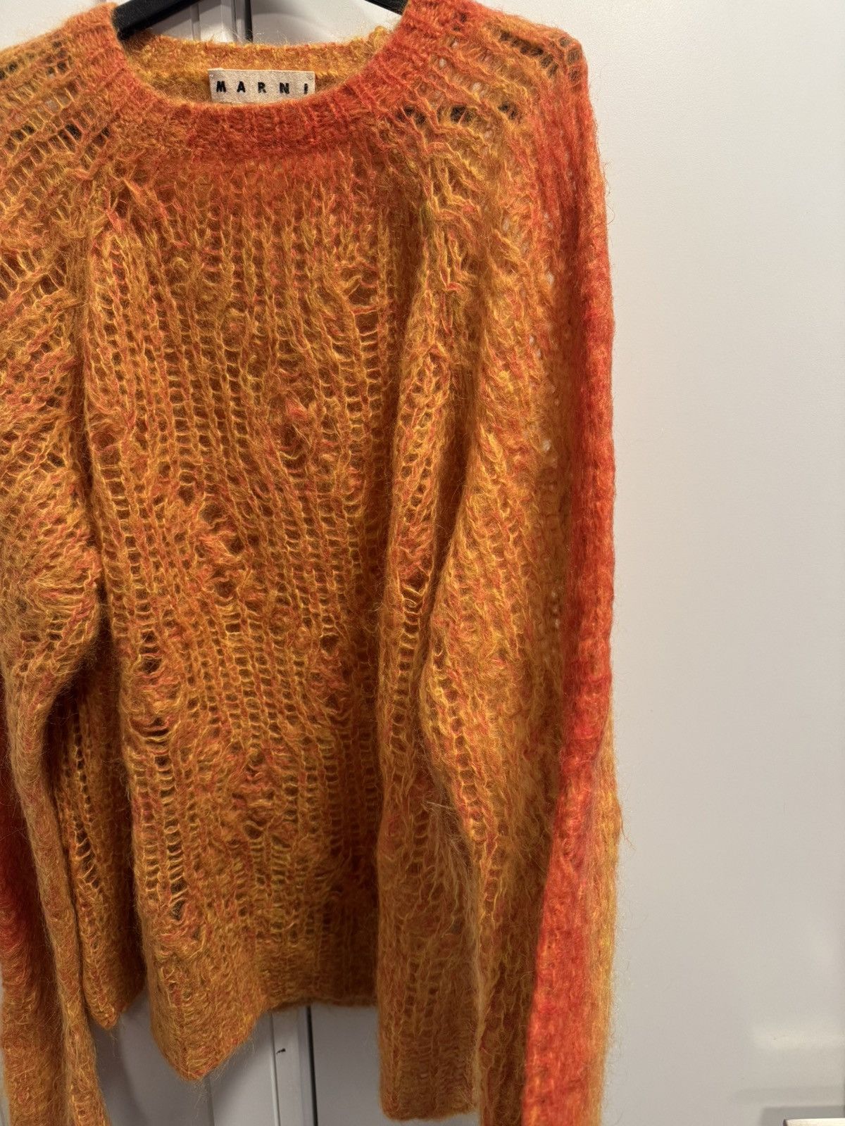 Marni Marni Mohair sprayed lined orange sweater Size US XXL / EU 58 / 5 - 5 Thumbnail