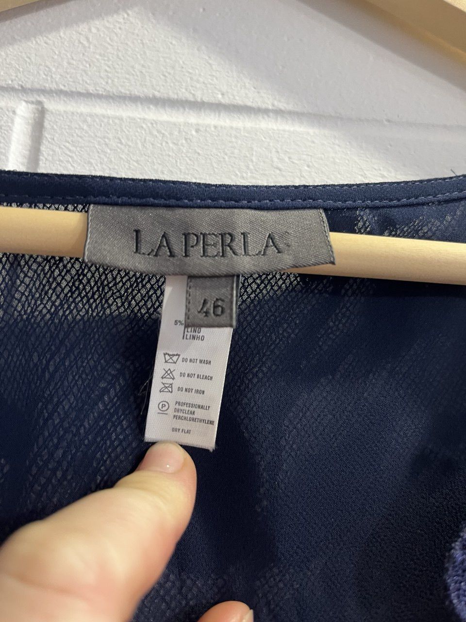 La Perla Elegant La Perla Navy Blue Dress Size L / US 10 / IT 46 - 6 Thumbnail