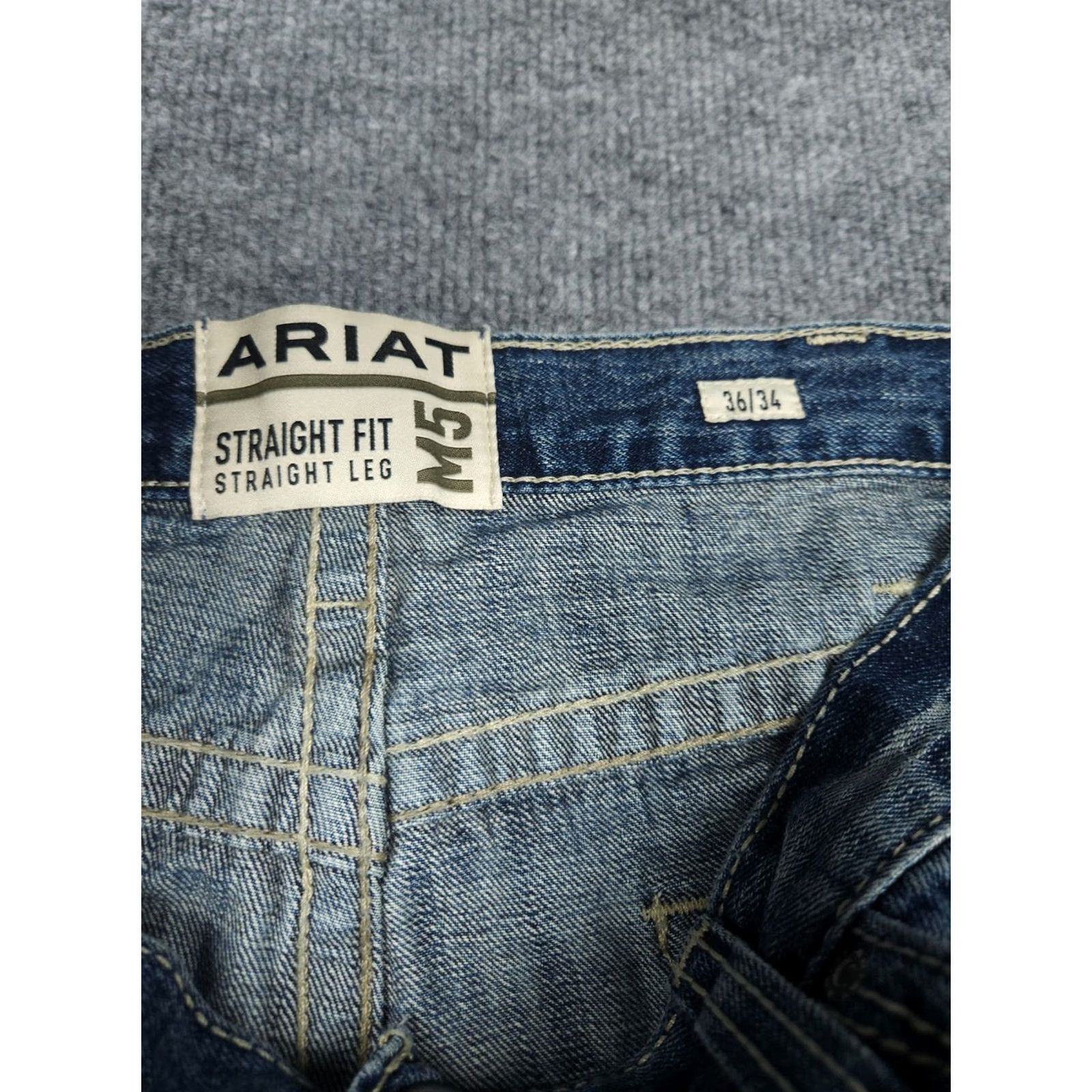Ariat Ariat M5 Straight Leg Jeans Men's 34 x 32 Blue Workwear Ranch EUC Size US 34 / EU 50 - 5 Thumbnail