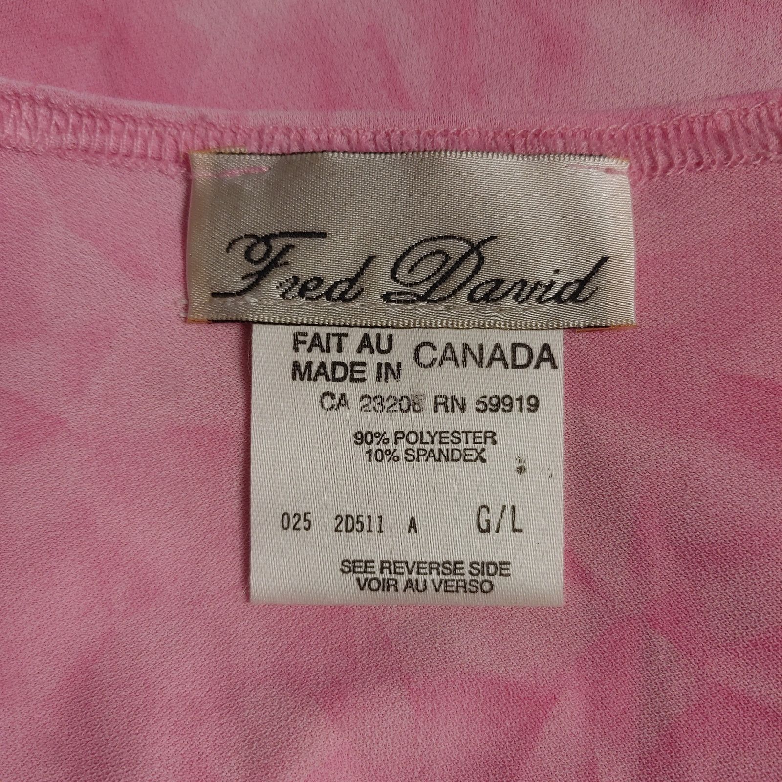 Other Fred David T-Shirt Women L Pink Marble Dye Cozy Comfy Summer Size L / US 10 / IT 46 - 3 Thumbnail