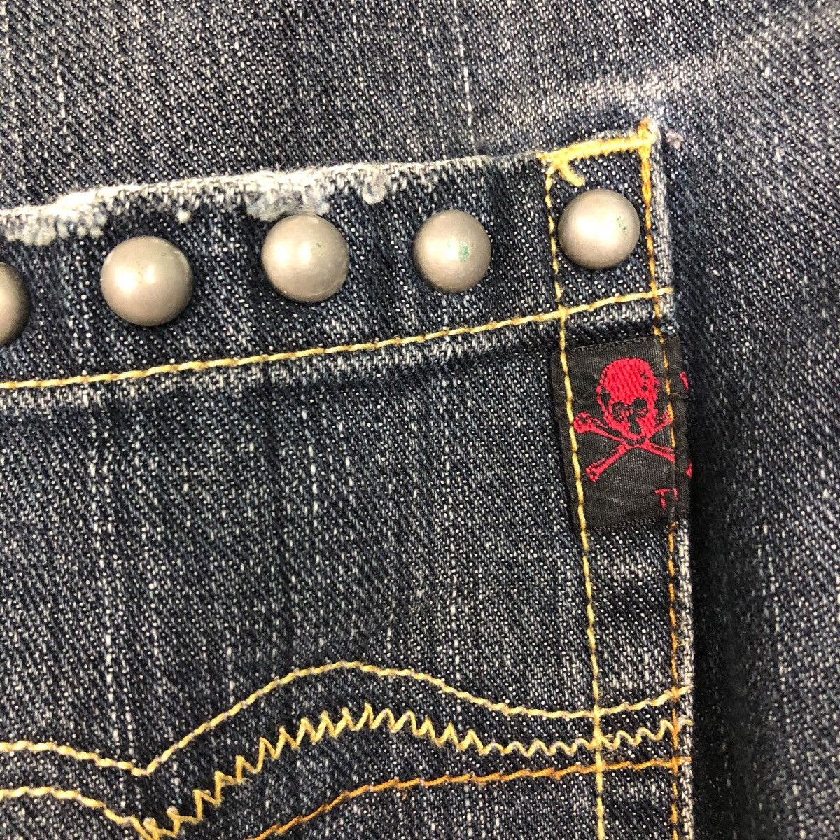Hysteric Glamour 📌Vintage Bow Cut Design Punk Style Denim Pants Biker Size 34" / US 12 / IT 48 - 14 Thumbnail