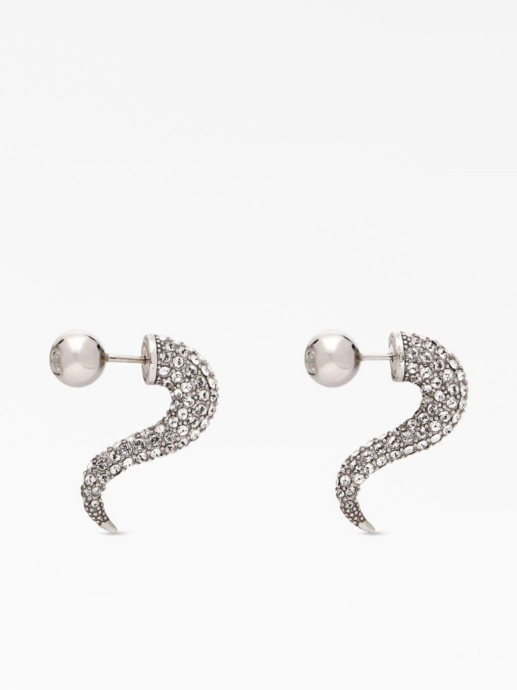 Balenciaga o1bcso1str1125 Size: OS / Force Horn Earrings in Silver Size ONE SIZE - 4 Thumbnail