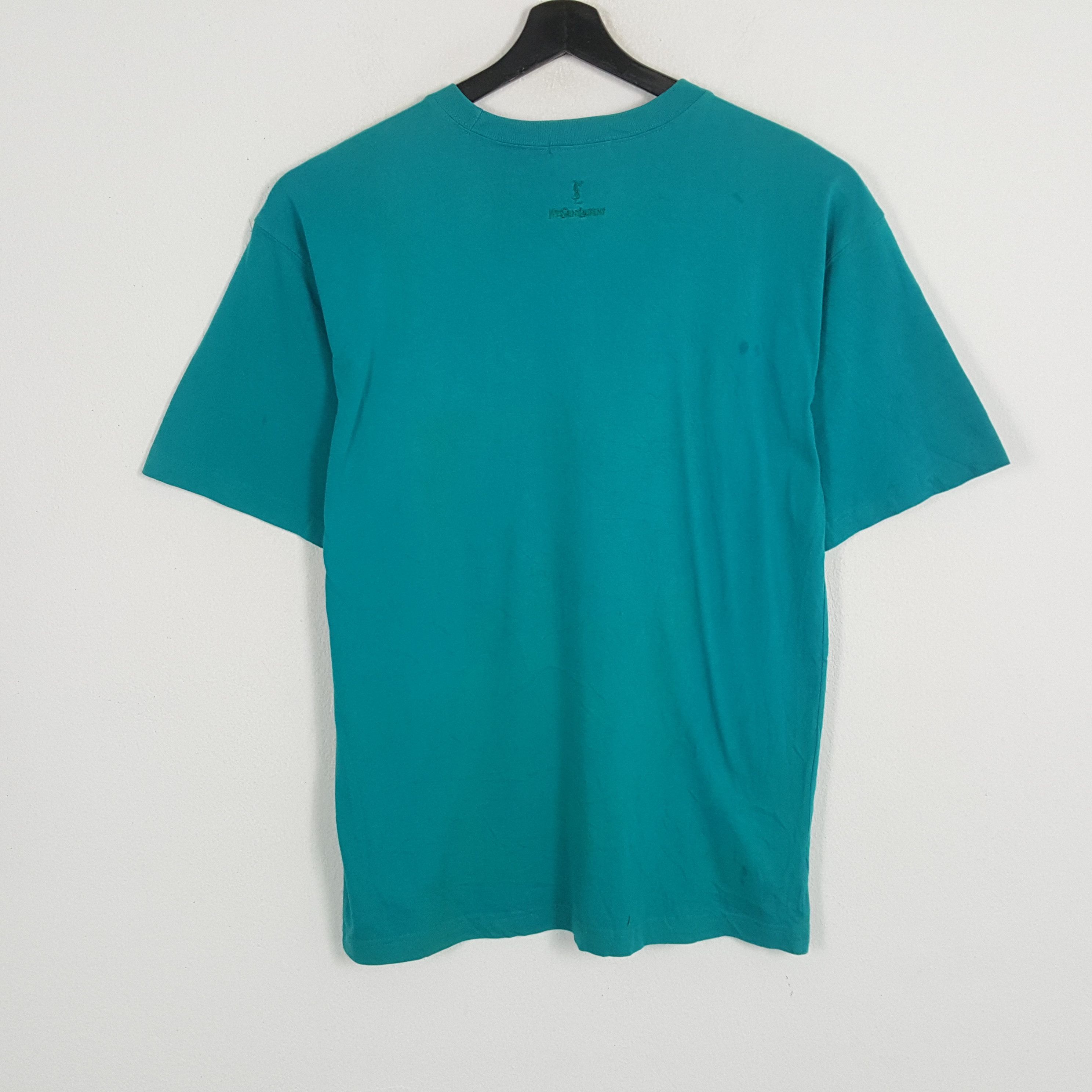 Vintage × Yves Saint Laurent YVES SAINT LAURENT YSL Small Logo Pocket Design Tshirt Size US L / EU 52-54 / 3 - 3 Thumbnail