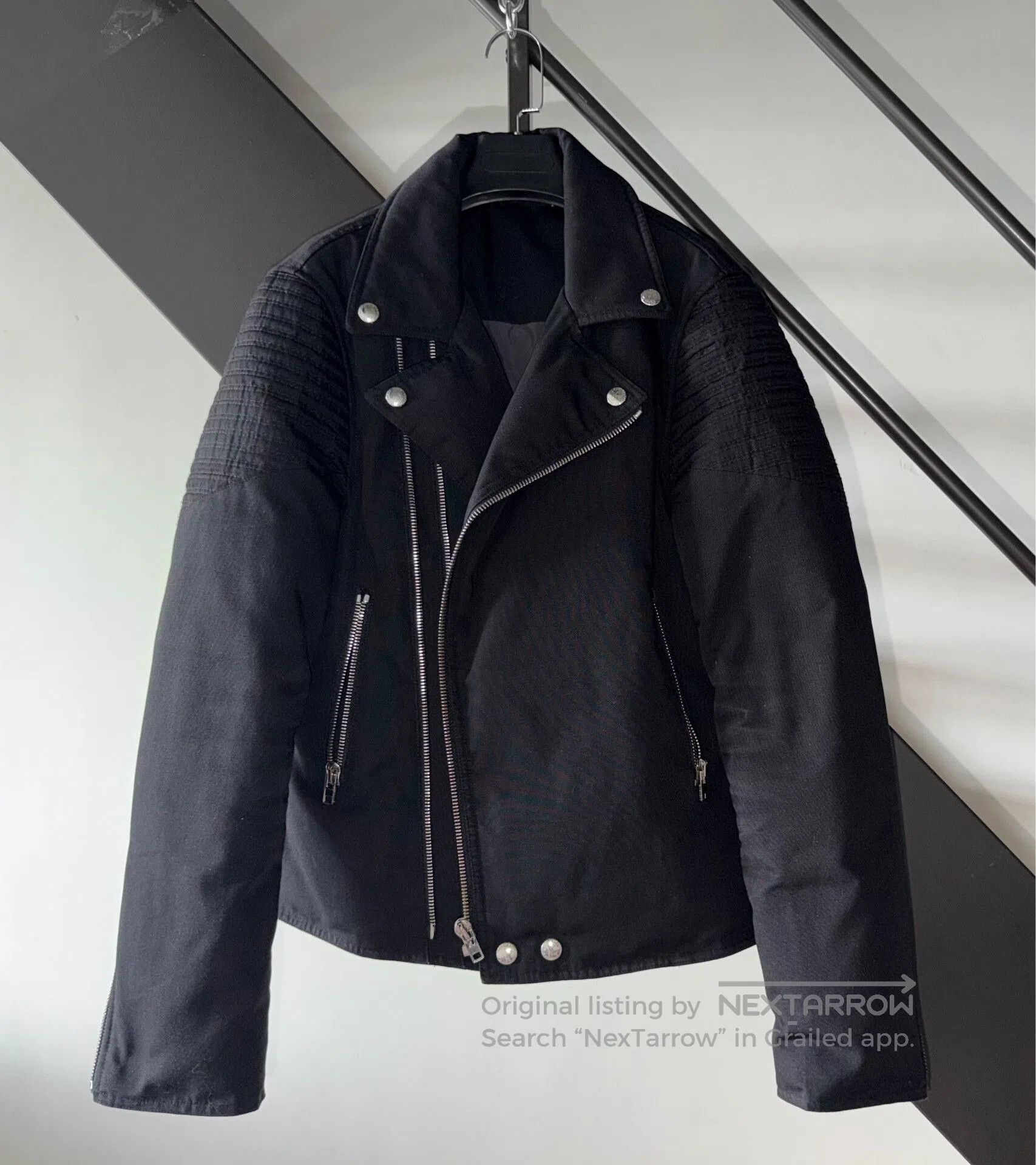 Givenchy Black Cotton Puffer Rider Jacket.