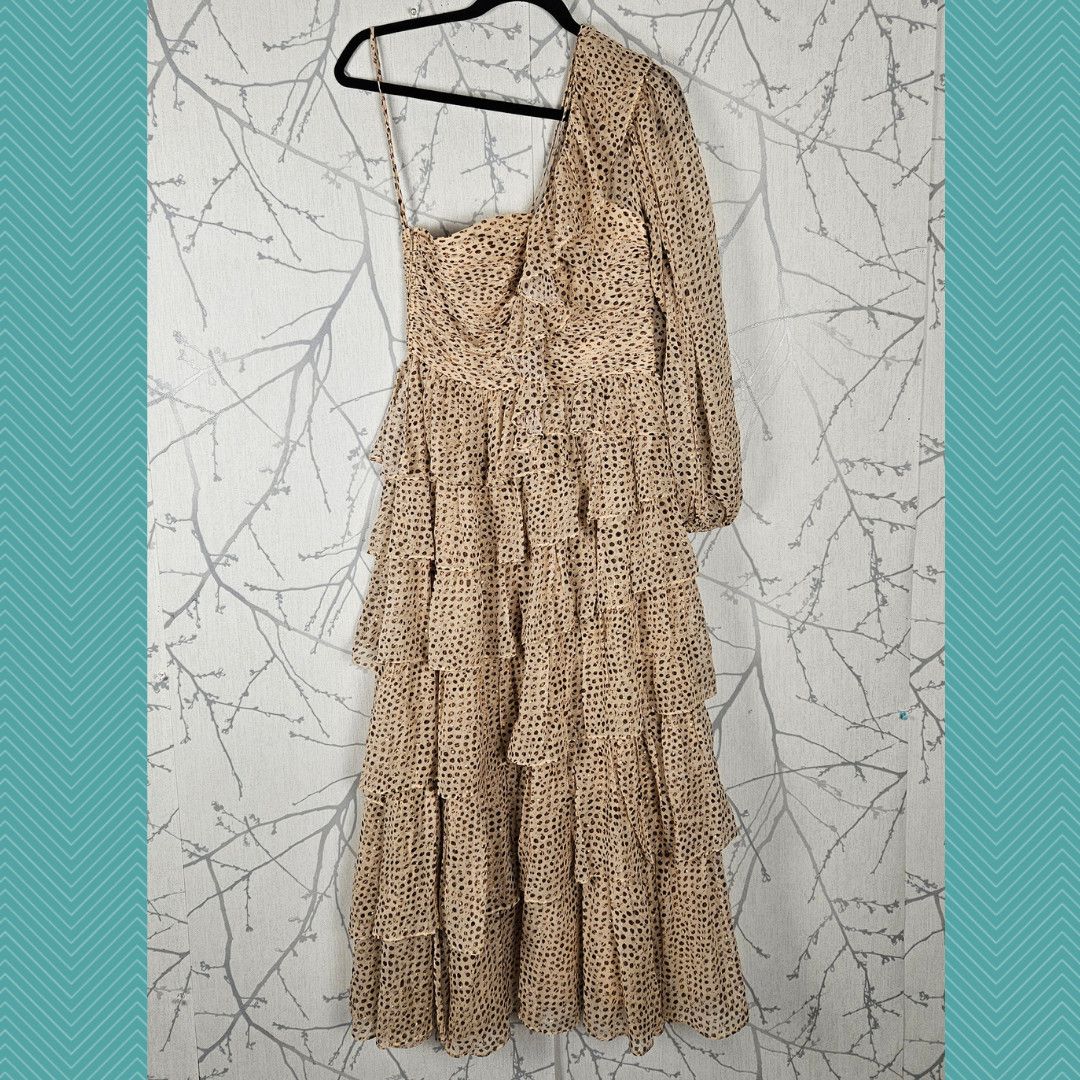 Ulla Johnson Ulla Johnson Ikat Leopard Dot Silk Ruffle Hazel Gown Size XS / US 0-2 / IT 36-38 - 2 Thumbnail