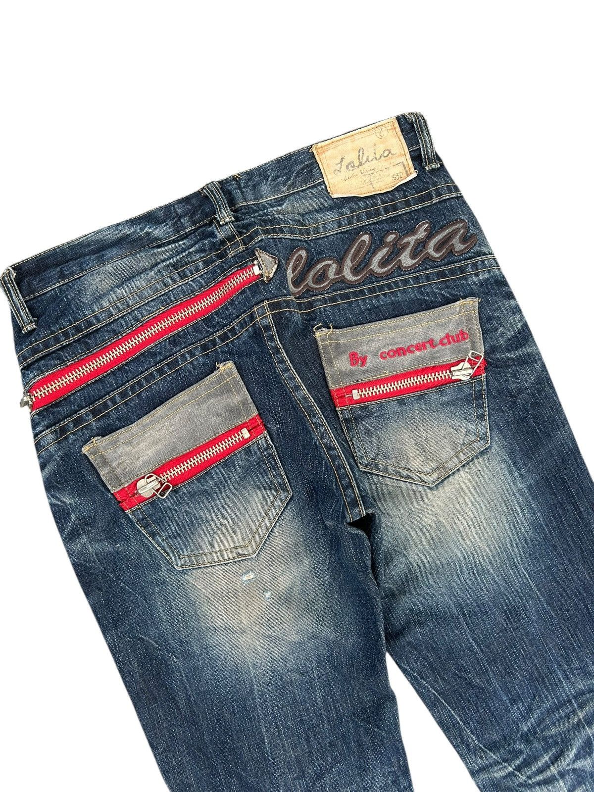 Kapital FLARE YOSHITOMO NARA LOLITA Vintage Distressed Denim Jeans Size US 34 / EU 50 - 7 Thumbnail