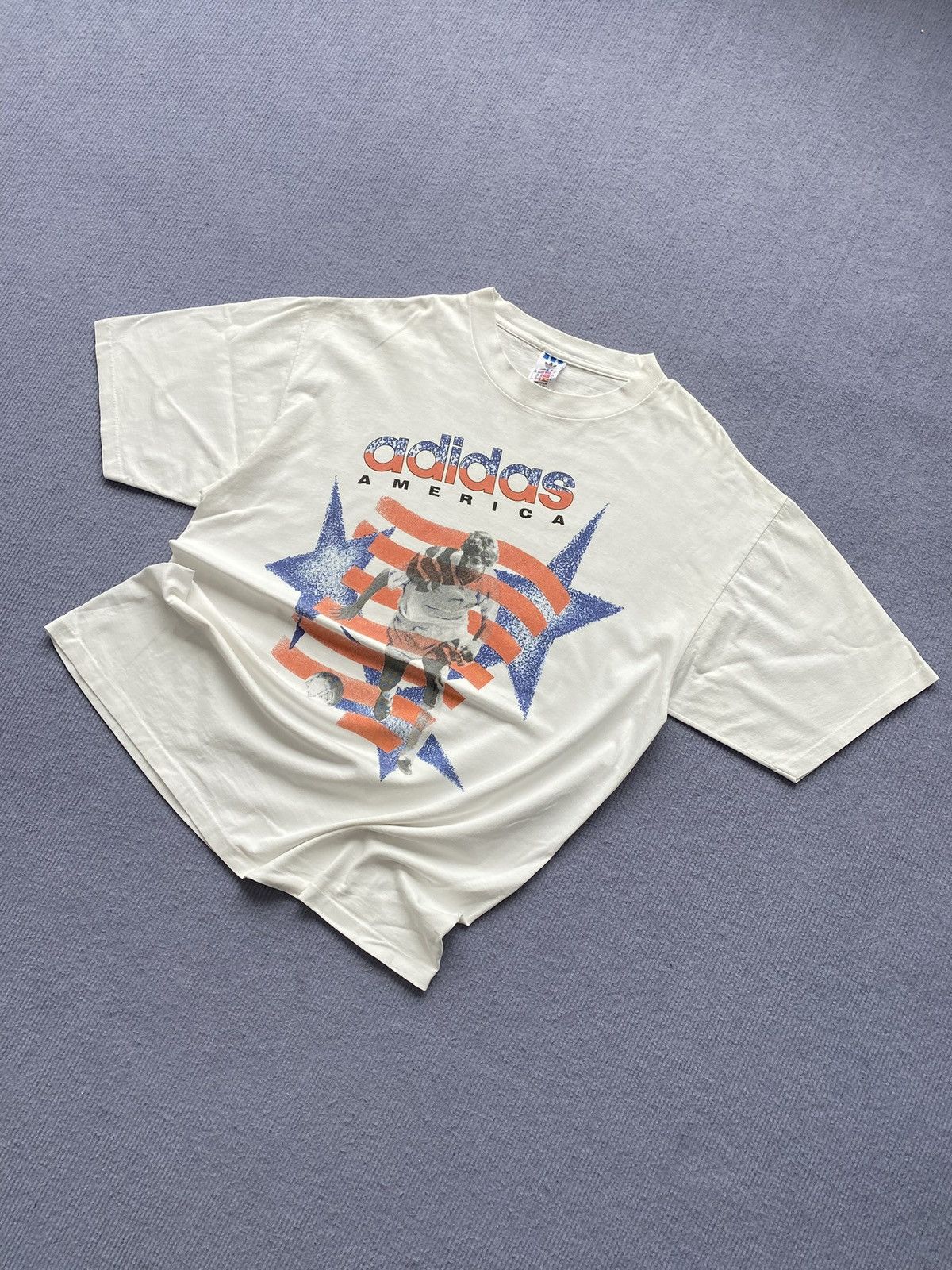 Adidas Vintage 90’s Adidas USA Football Tee🇺🇸✨ Size US L / EU 52-54 / 3 - 1 Thumbnail