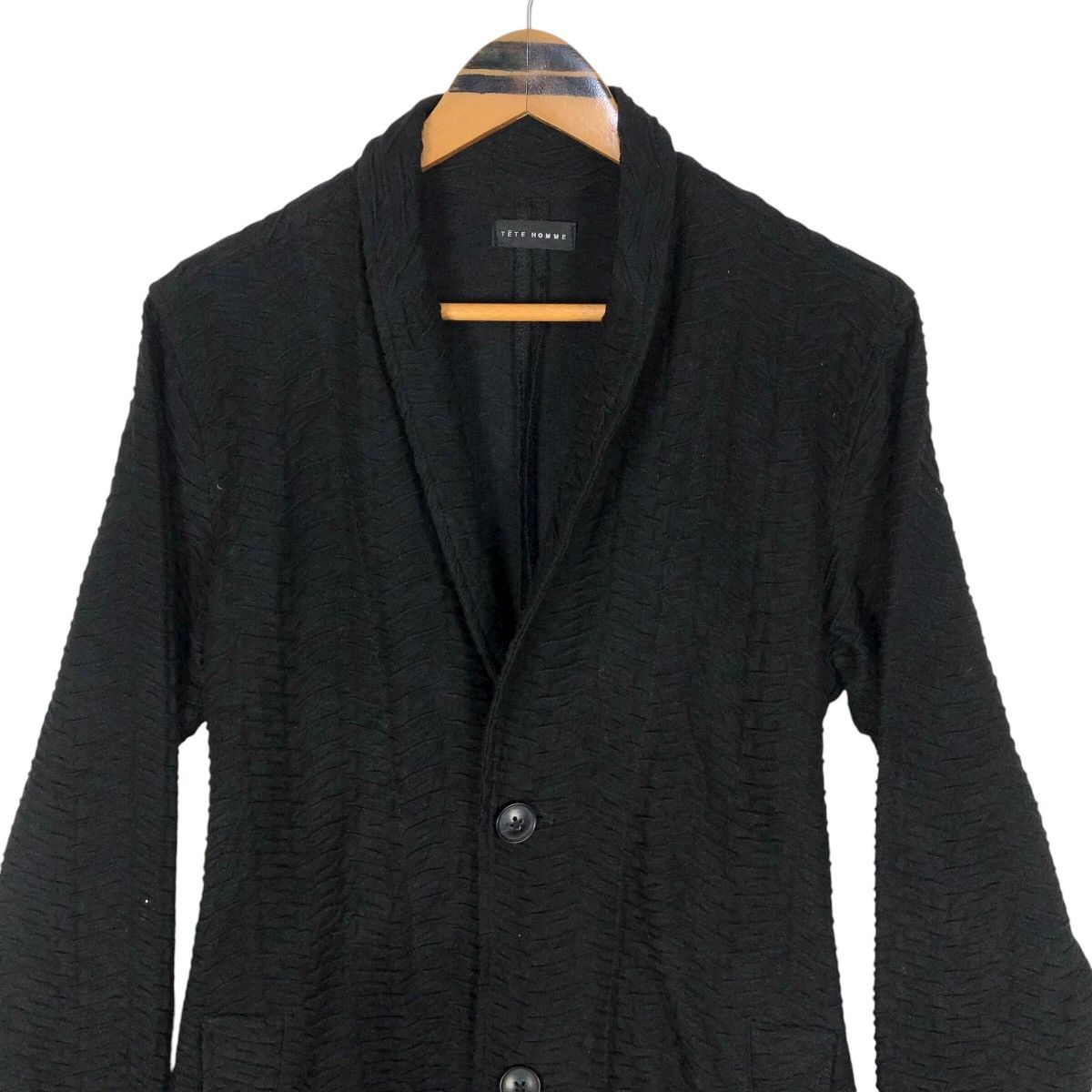 Tete Homme Tete Homme Shawl Collar Stretchable Wrinkled Car Coat Size US M / EU 48-50 / 2 - 3 Thumbnail