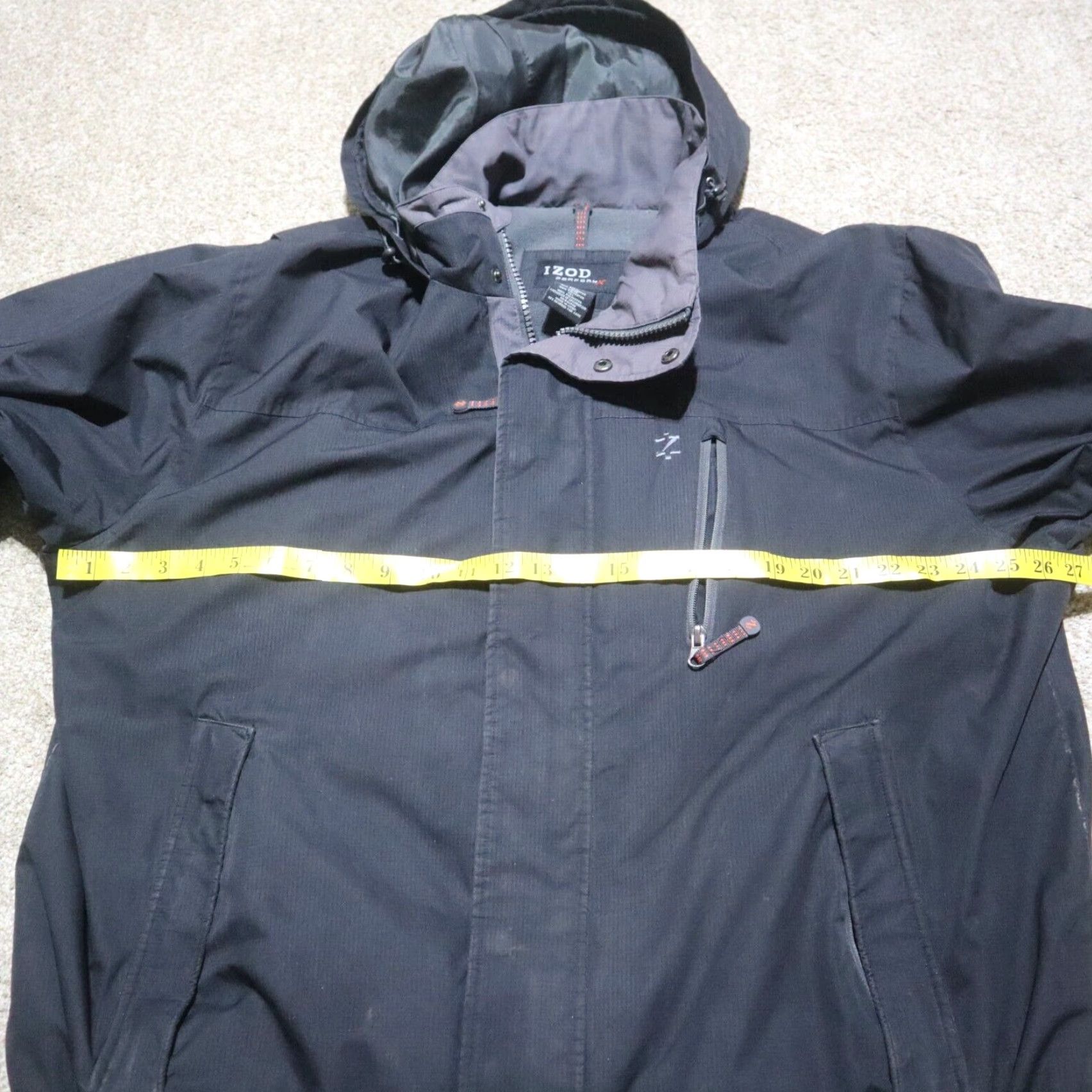 Izod IZOD Jacket Black PerformX Fleece Lined Full Zip Hooded Outdoor Men's 2XL XXL Size US XXL / EU 58 / 5 - 3 Thumbnail