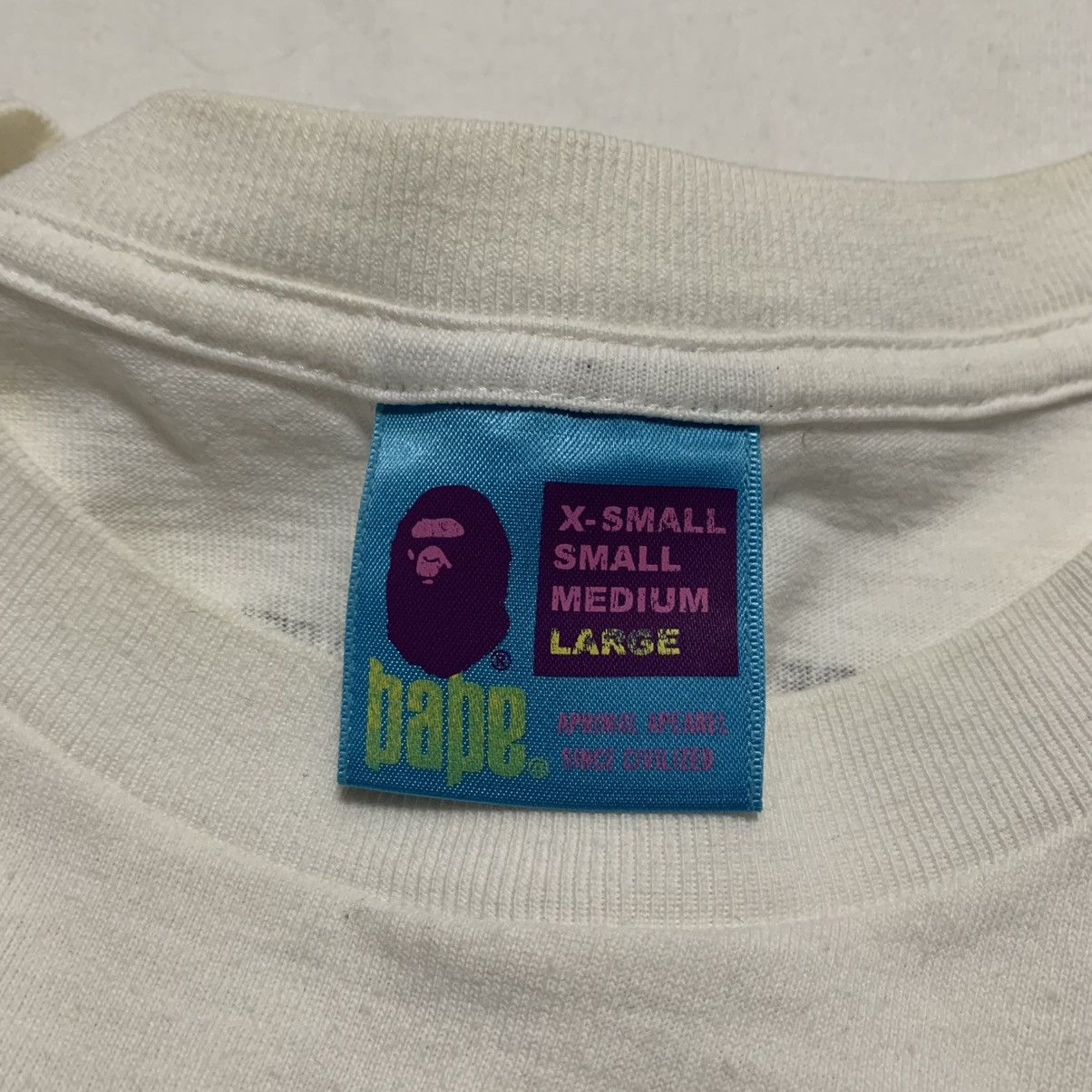 Bape Bape Large Maebashi City Camo White Tee A Bathing Ape 2006 Size US L / EU 52-54 / 3 - 6 Thumbnail