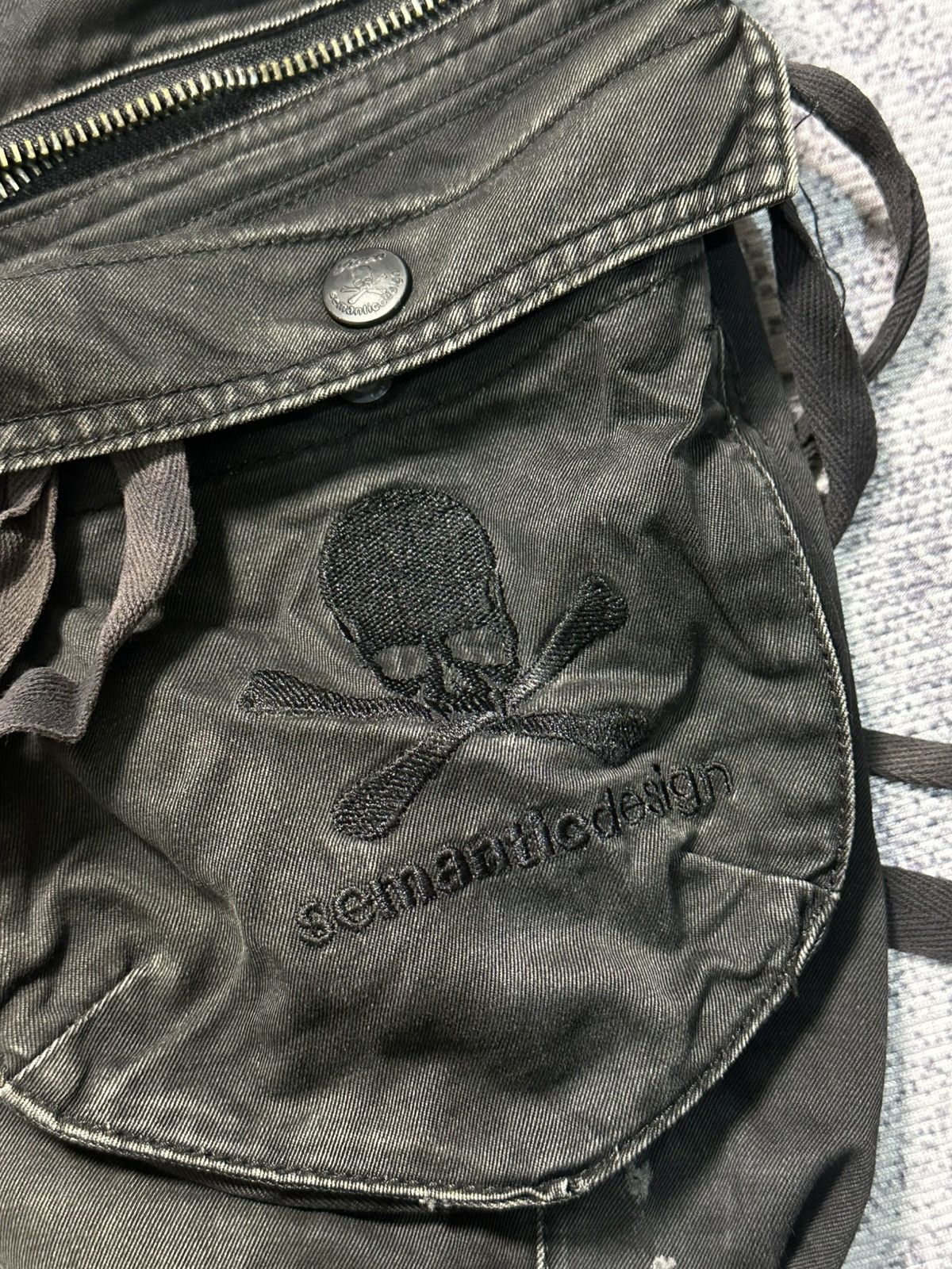If Six Was Nine ROEN X Sematicdesign Black Rust Strech Bondage Denim Jeans Size US 32 / EU 48 - 7 Thumbnail