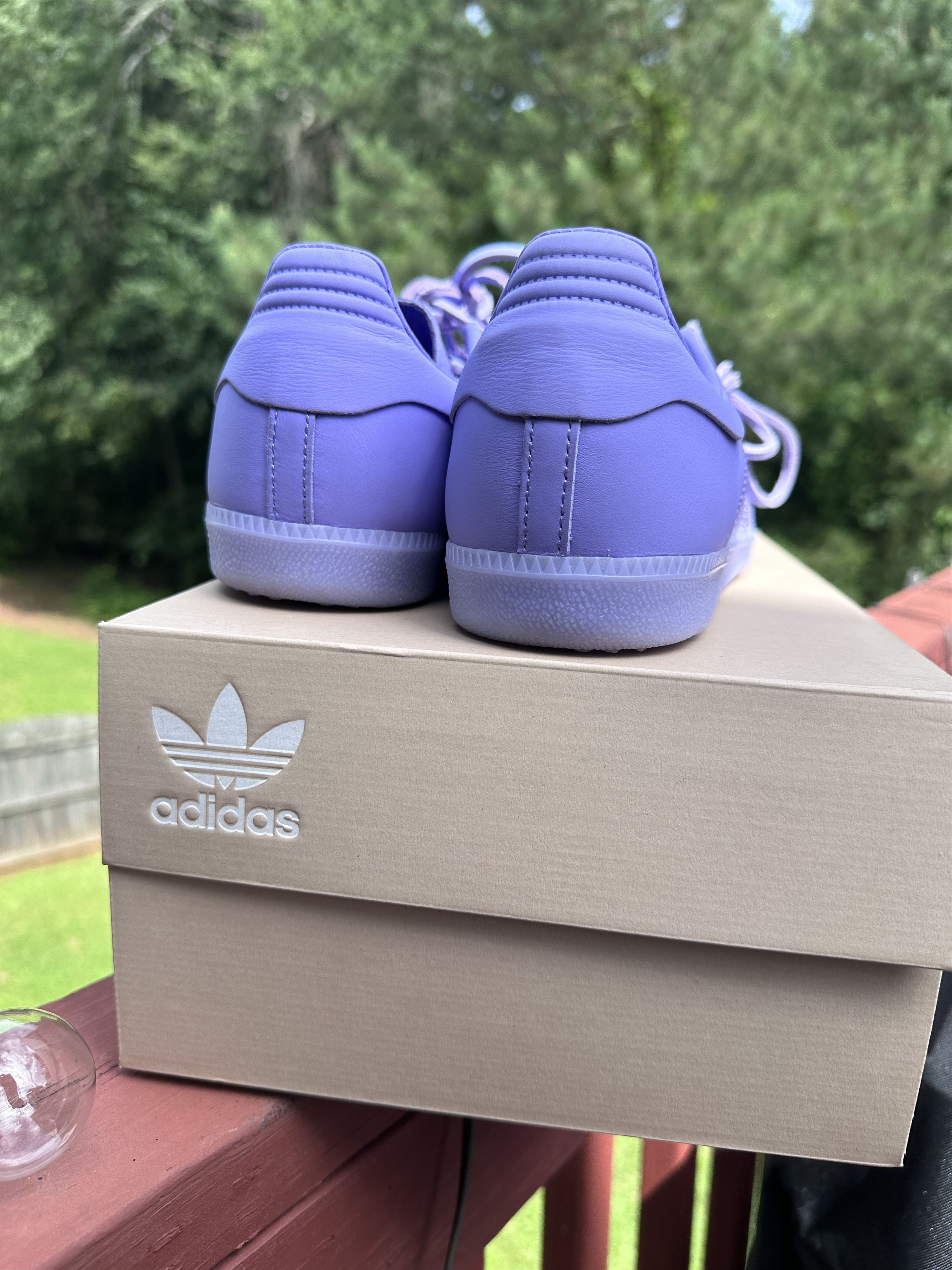 Adidas × Pharrell Adidas Humanrace Samba Purple 9.5 Size US 9.5 / EU 42-43 - 6 Thumbnail