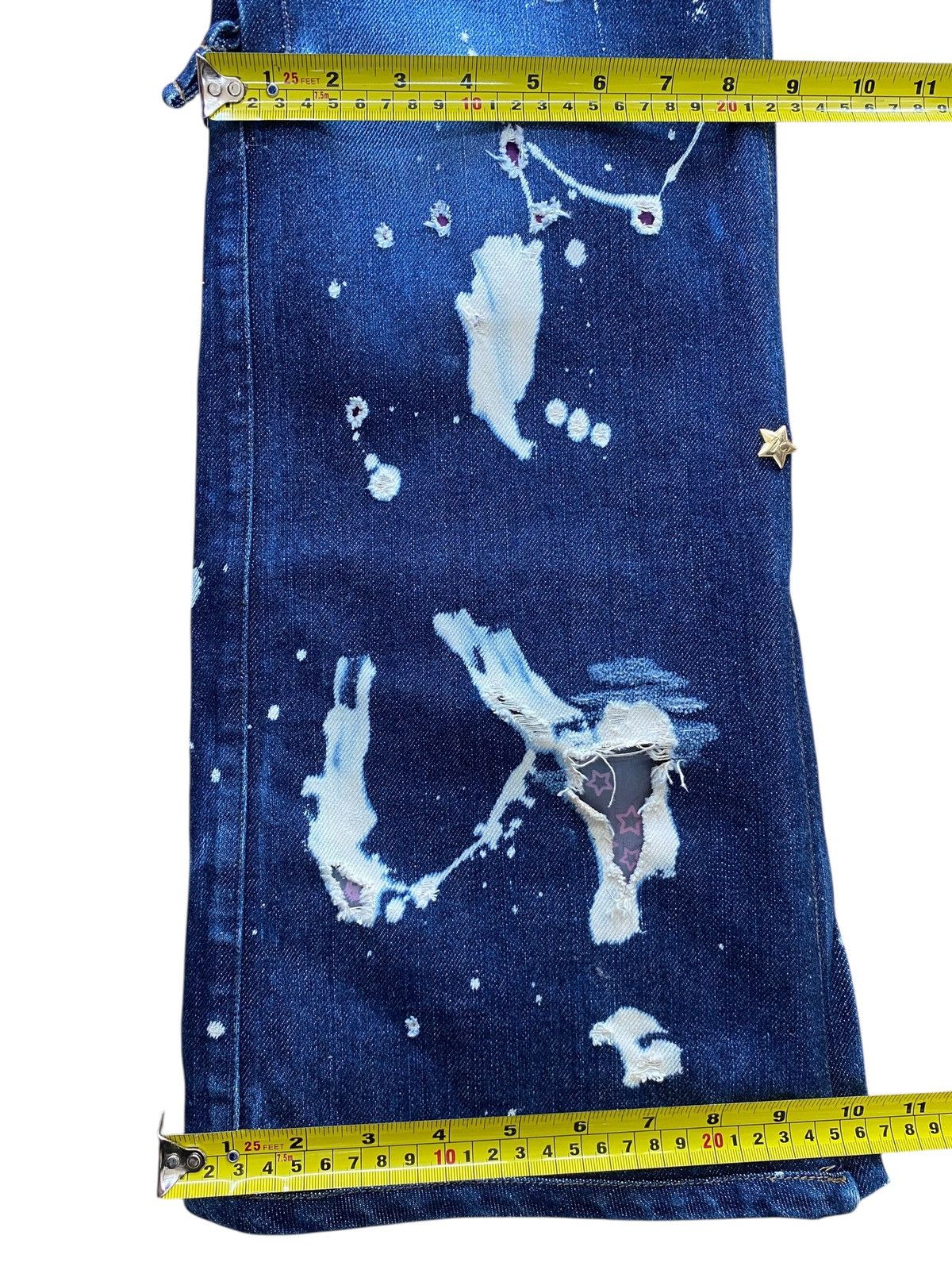 Japanese Brand Japanese Brand Paint Splatter Style Flare Denim Size US 36 / EU 52 - 9 Thumbnail