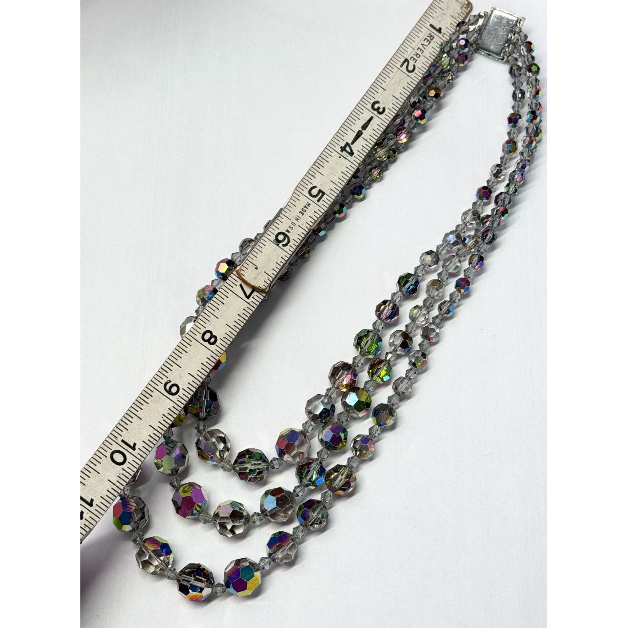 Vintage Vintage multi strand faceted crystal necklace Size ONE SIZE - 5 Thumbnail