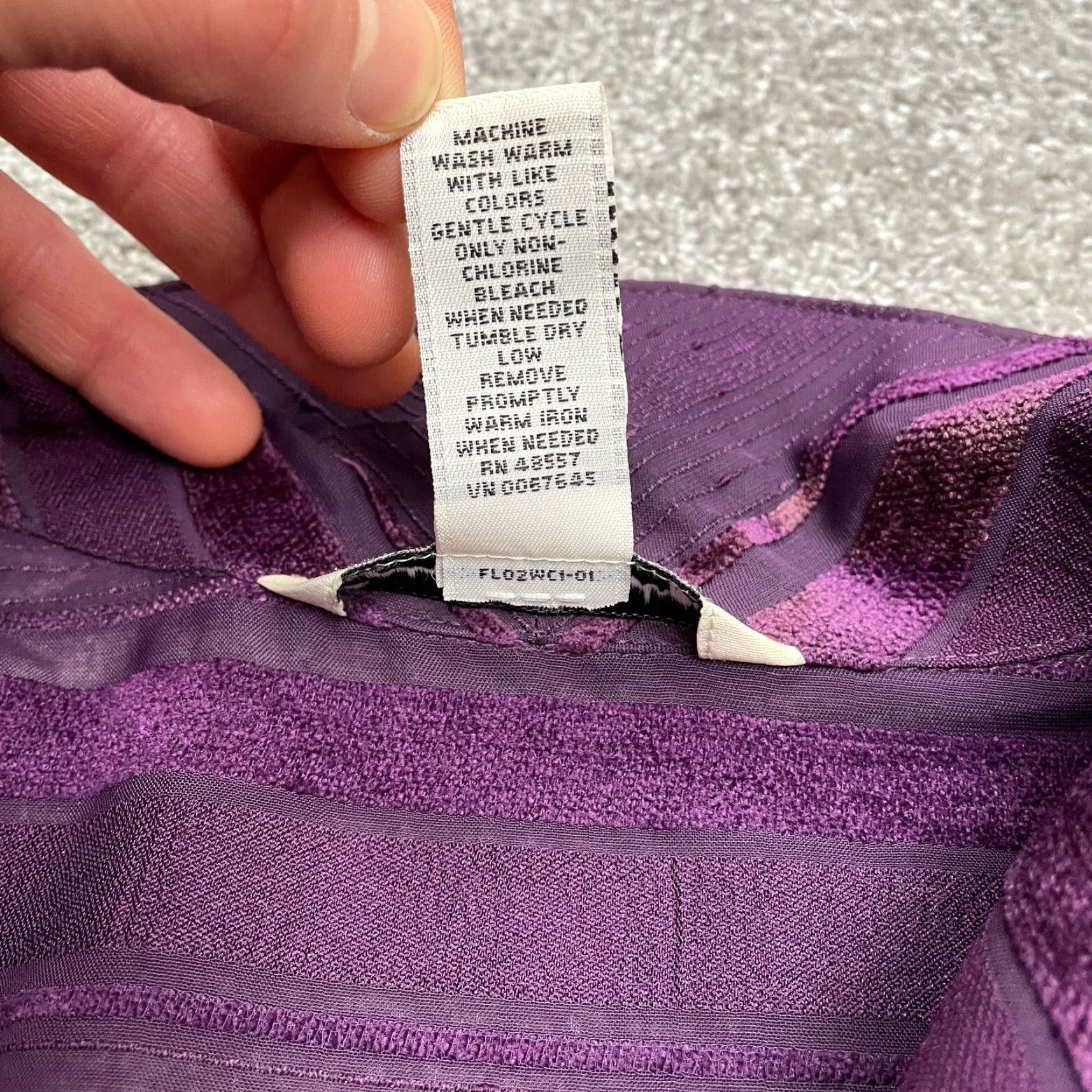 Vintage French Laundry Button Down Shirt Womens XL Purple Striped 3/4 Sleeve Blouse Work Size XL / US 12-14 / IT 48-50 - 5 Thumbnail