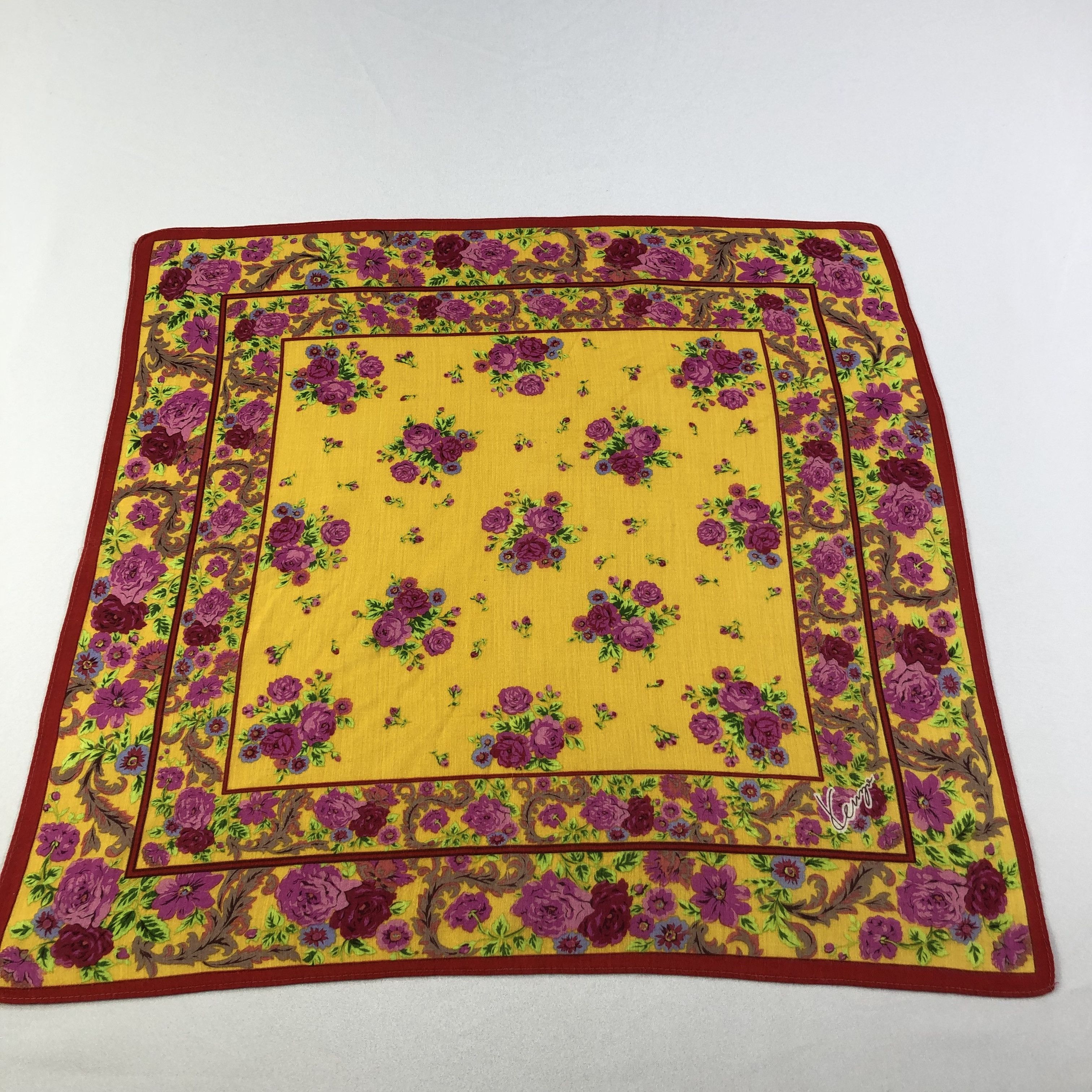 Kenzo Kenzo Floral Handkerchief Neckerchief Bandana H1836 Size ONE SIZE - 2 Thumbnail