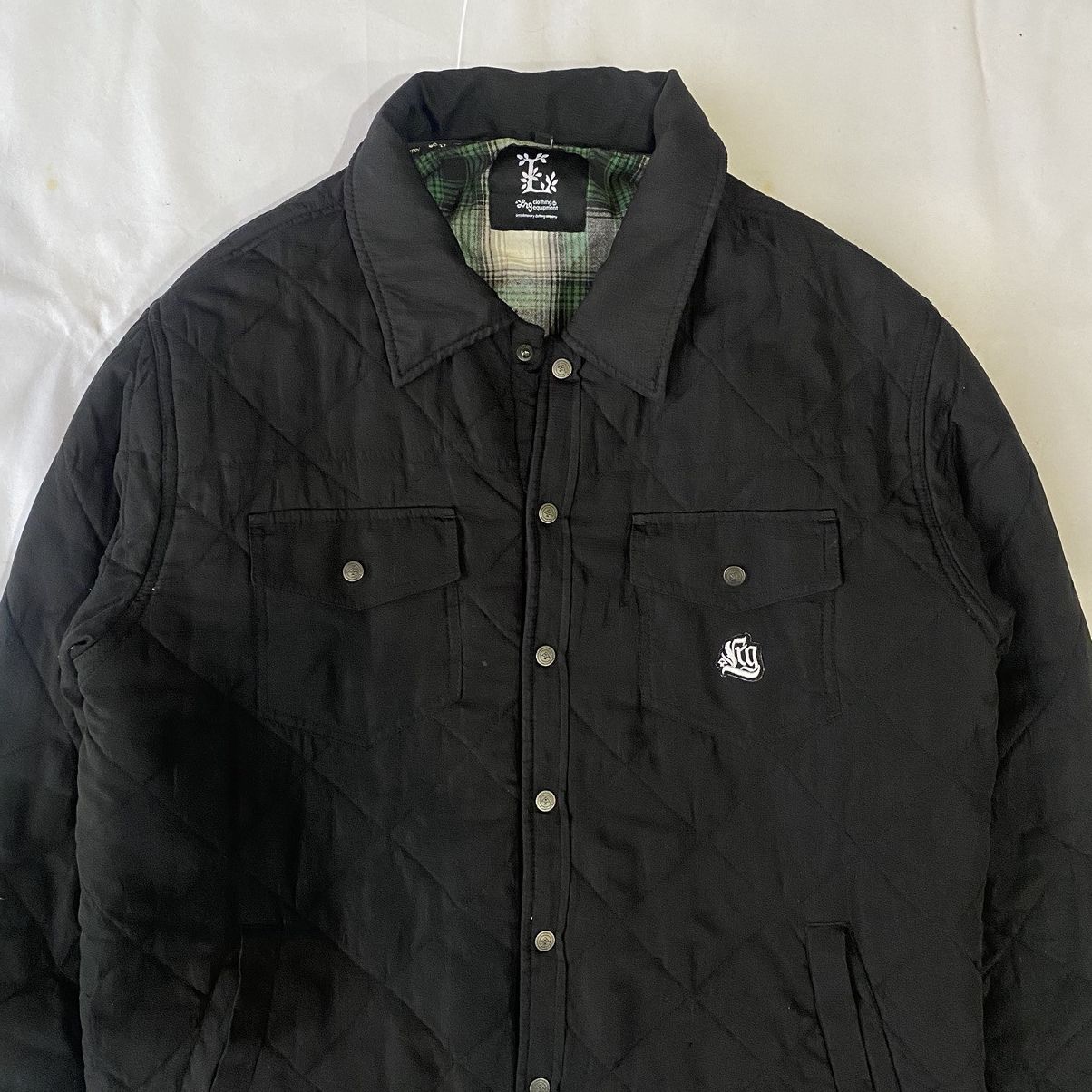 LRG LRG Lifted Research Group Black Quilted Puffer Jacket Size US L / EU 52-54 / 3 - 5 Thumbnail