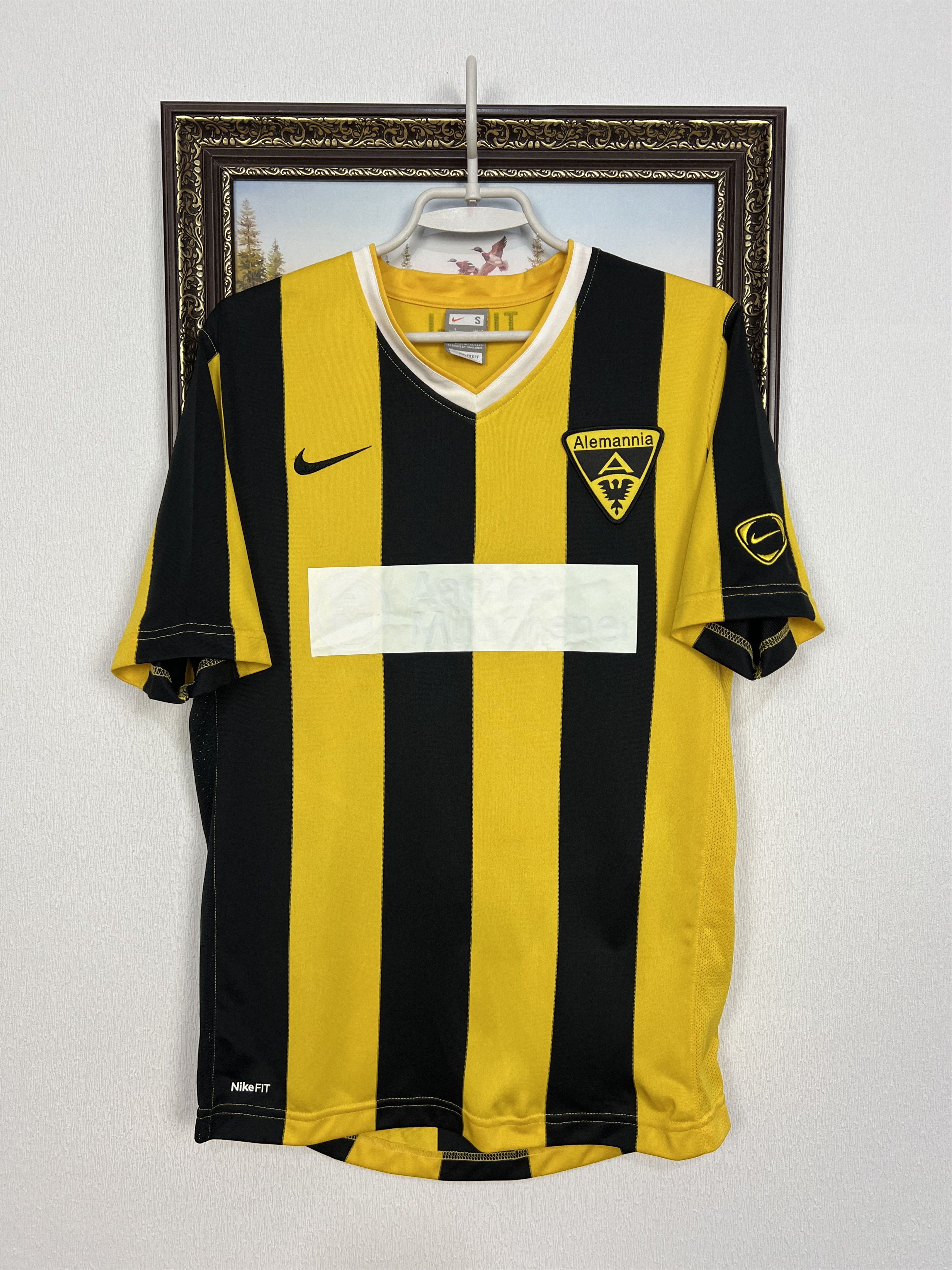 Nike Alemannia Aachen football shirt 2009 Soccer Jersey Trikot Size US S / EU 44-46 / 1 - 1 Thumbnail