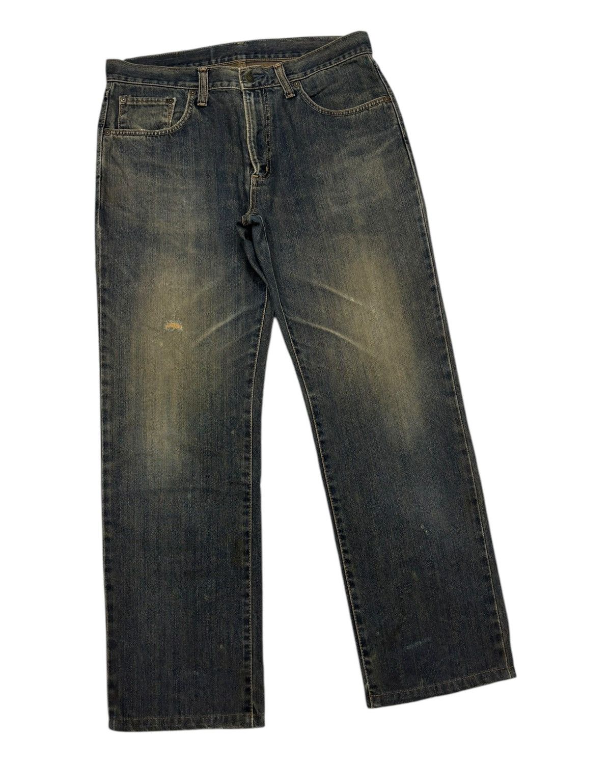 Edwin 🔥DISTRESSED DENIM EDWIN 404 MUD WASH REGULAR BAGGY JEANS Size US 36 / EU 52 - 7 Thumbnail