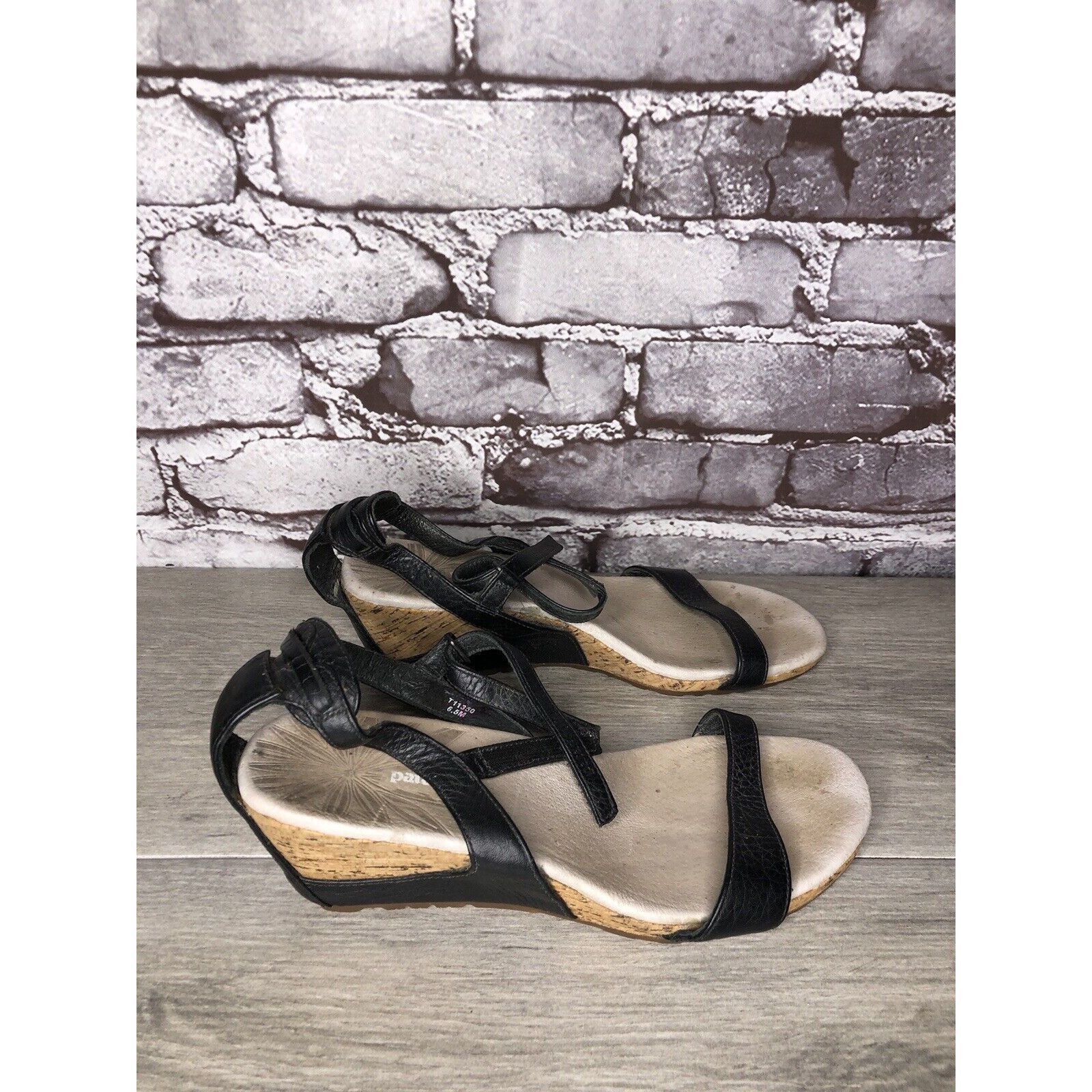Patagonia Patagonia Black Leather Ankle Strap Cork Wedge Sandals Women Size US 6.5 / IT 36.5 - 13 Thumbnail