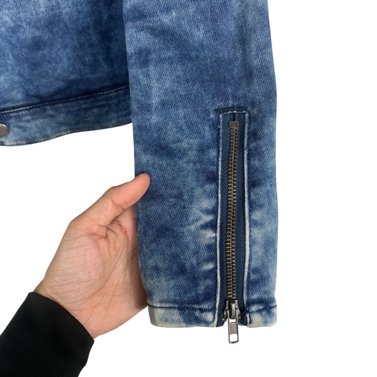 Japanese Brand ABORDAGE Acid Wash Double Collar Jacket #1801-C16 Size US M / EU 48-50 / 2 - 12 Thumbnail