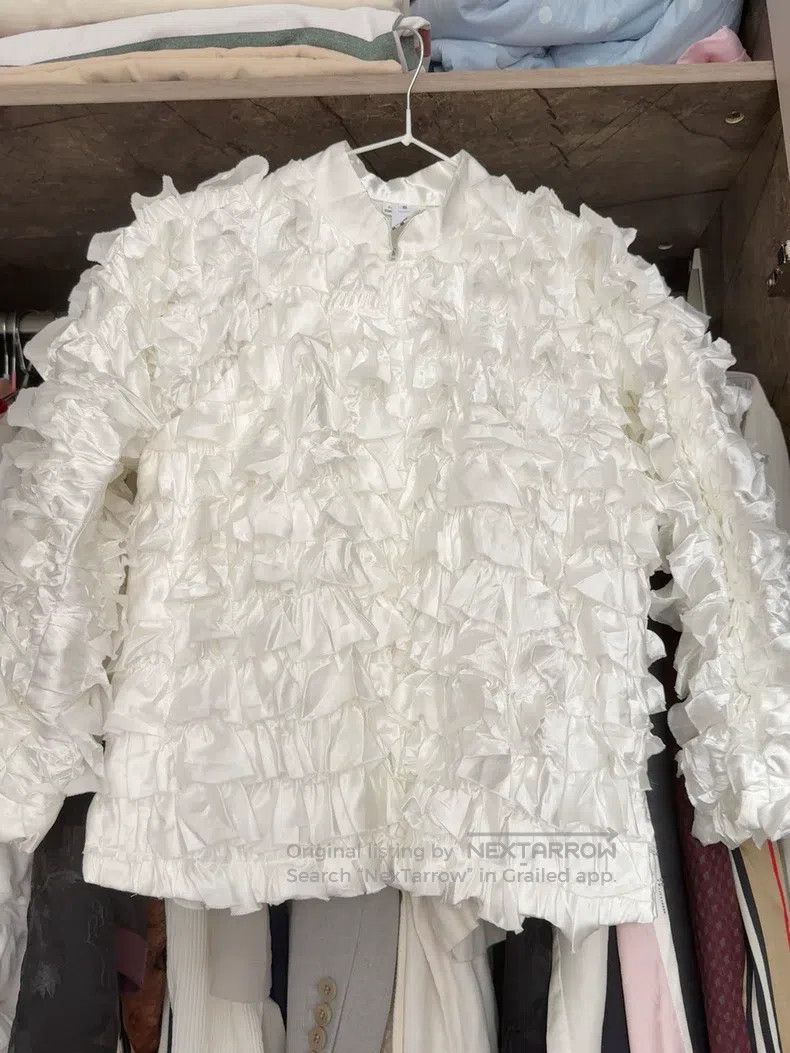 Comme des Garcons Comme des Garcons White Ruffled Jacket Size S / US 4 / IT 40 - 1 Thumbnail