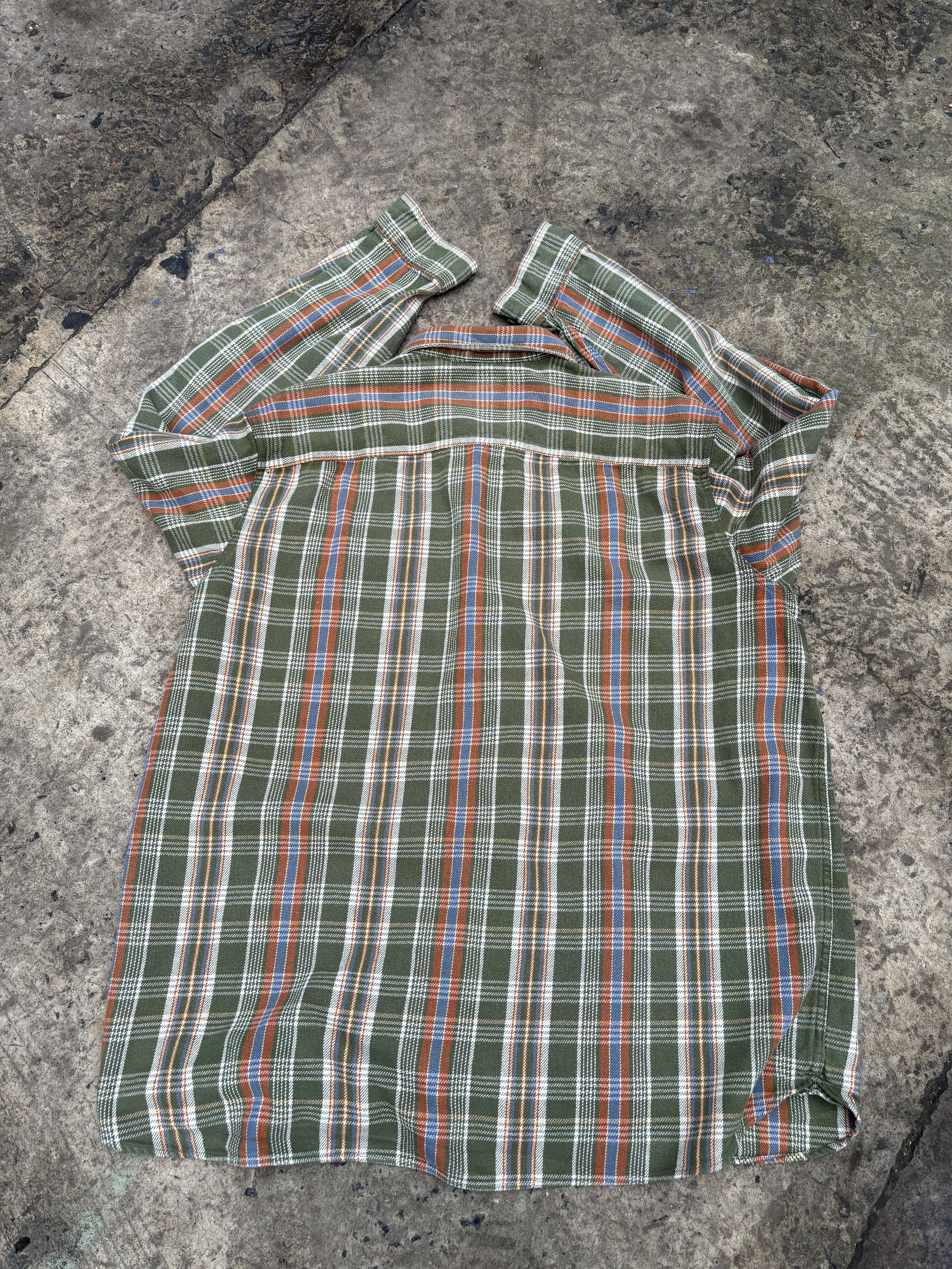 L.L. Bean × Vintage Vintage L.L.Bean Checked Flannel Green Shirt Size US XL / EU 56 / 4 - 8 Thumbnail