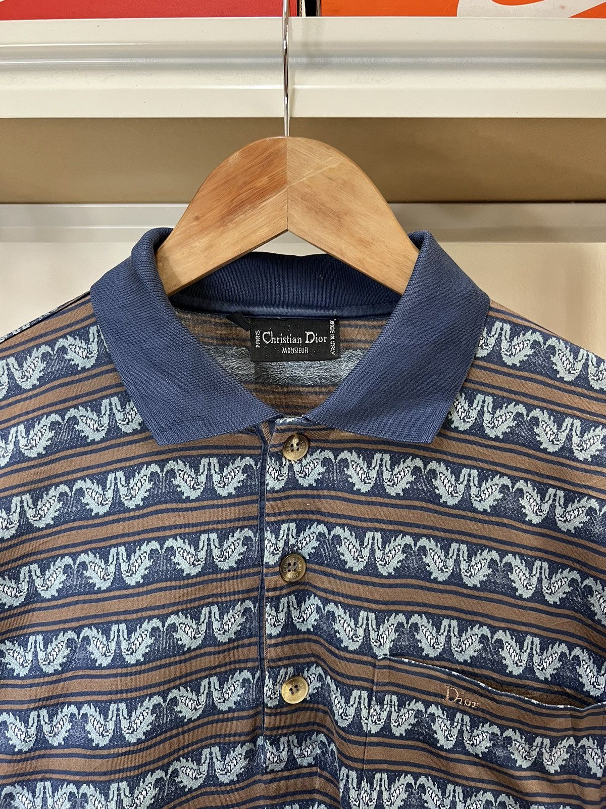 VTG Christian Dior Monsieur Aztec Stripe Long sleeves