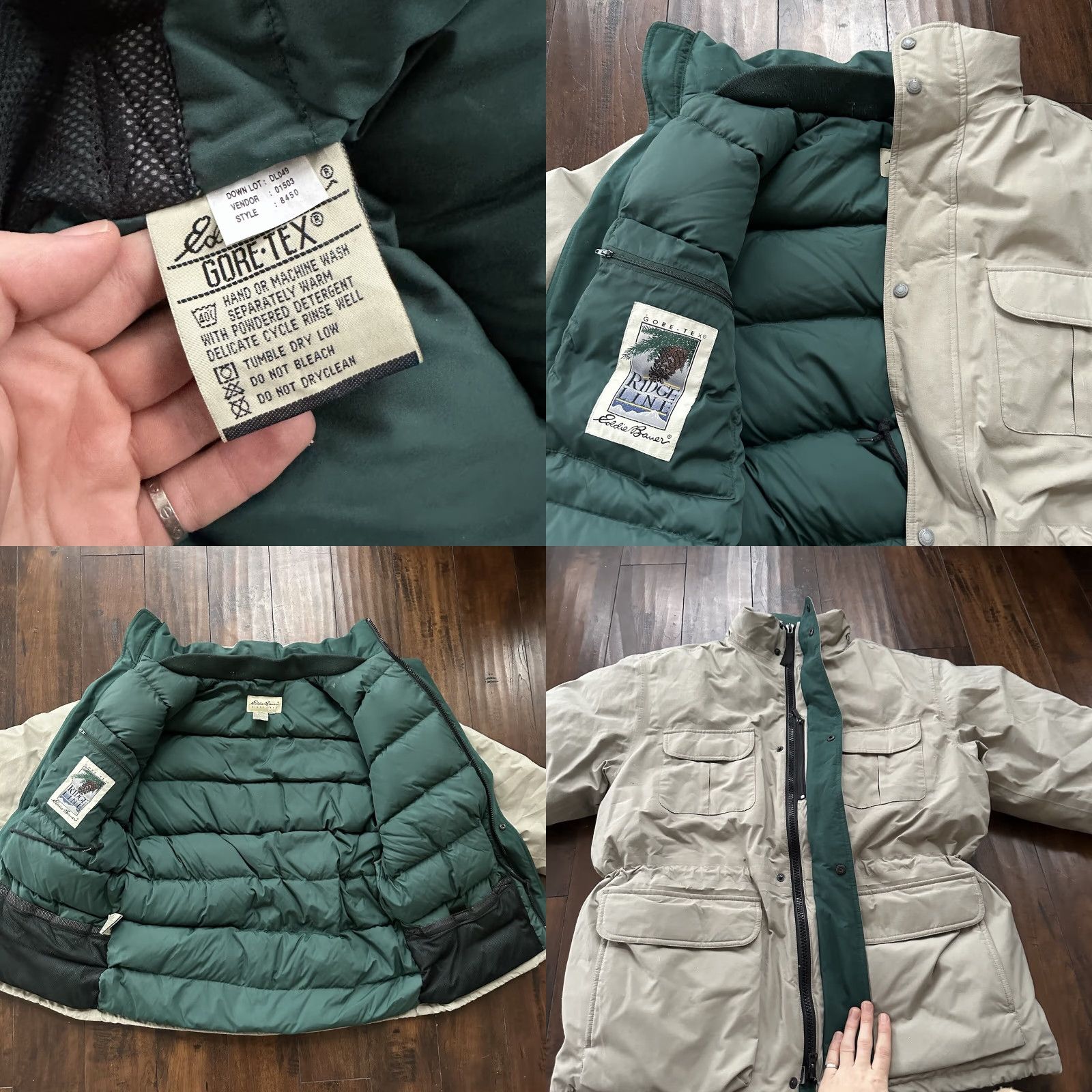 Eddie Bauer Vtg Eddie Bauer Mens L Goose Down Puffer Jacket Parka Coat Gore Tex Zip 80s 90s Size US L / EU 52-54 / 3 - 10 Thumbnail