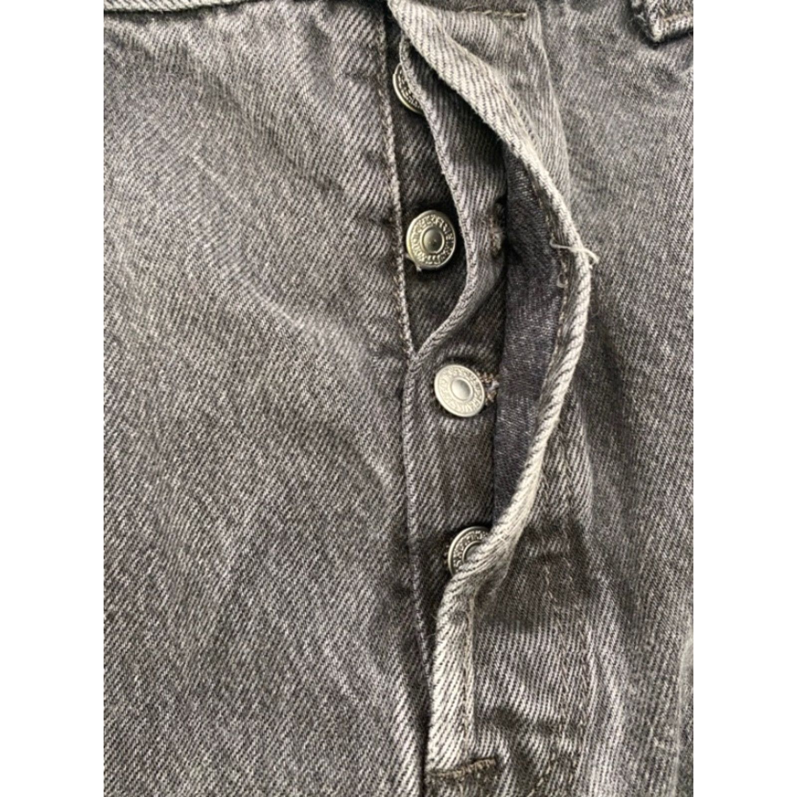 Levi's Levi's 501 Jeans Mens 38 West 30 Inseam Black Denim Button Fly Straight Rise High 501 Series Regular 5-Pocket Denim Cotton Size US 38 / EU 54 - 6 Thumbnail