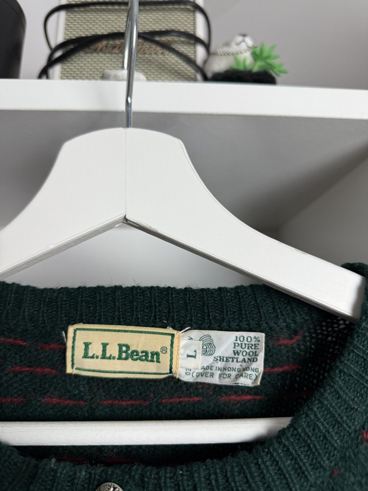 L.L. Bean × Vintage VIntage 90s L.L. Bean wool button up cardigan sweater L 90s Size L / US 10 / IT 46 - 3 Thumbnail