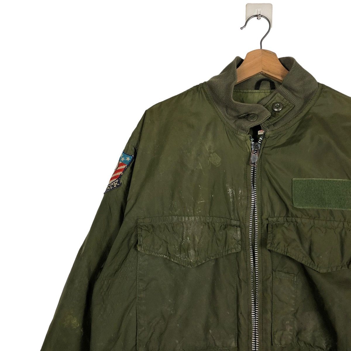 Vintage 🔥VINTAGE 60’s FLY BOMBER JACKET MILITARY MADE IN USA Size US L / EU 52-54 / 3 - 9 Thumbnail