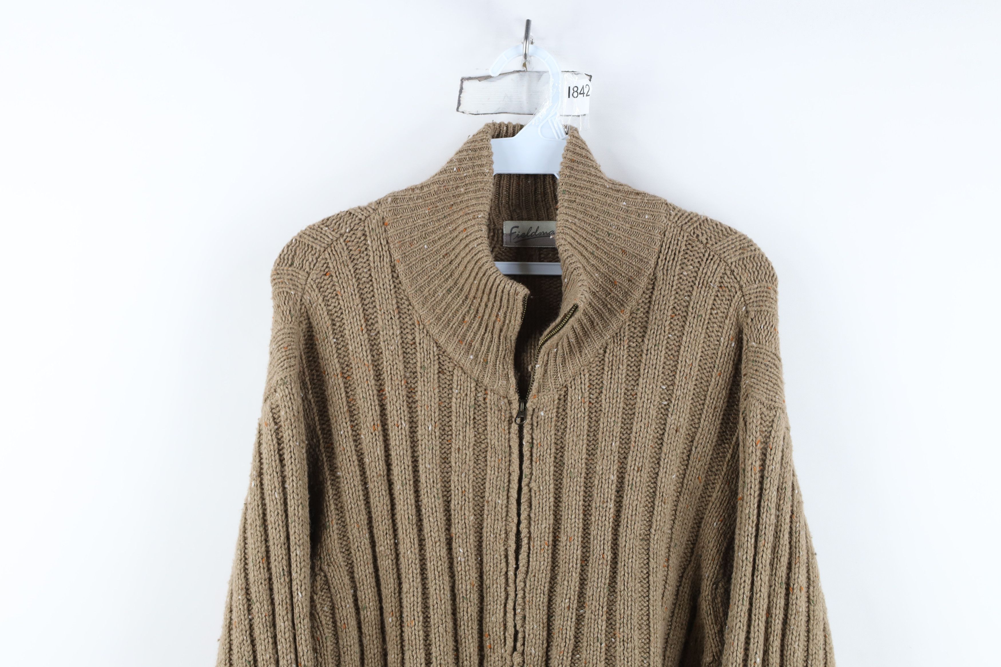 Vintage Vintage 90s Streetwear Fleck Wool Blend Ribbed Knit Sweater Size US XL / EU 56 / 4 - 2 Thumbnail