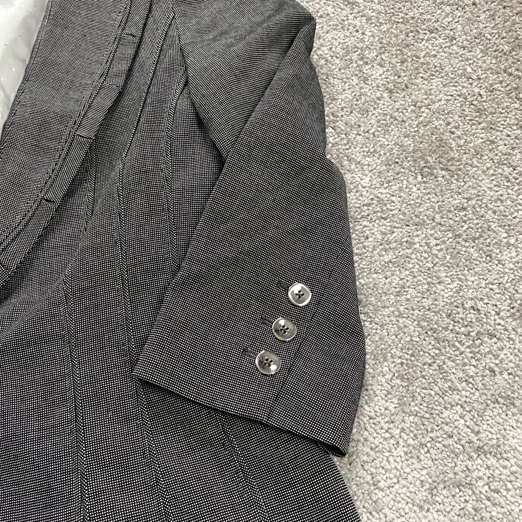 Vintage White House Black Market Blazer Womens Size 6 Gray Notch Lapel Single-Breasted Long Sleeve Size M / US 6-8 / IT 42-44 - 4 Thumbnail