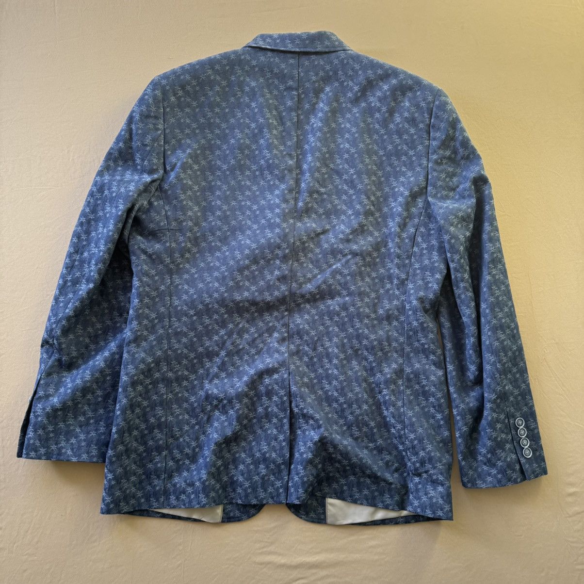 Bachrach × Designer Bachrach Chambray Floral Print Blazer Size 42R - 5 Thumbnail