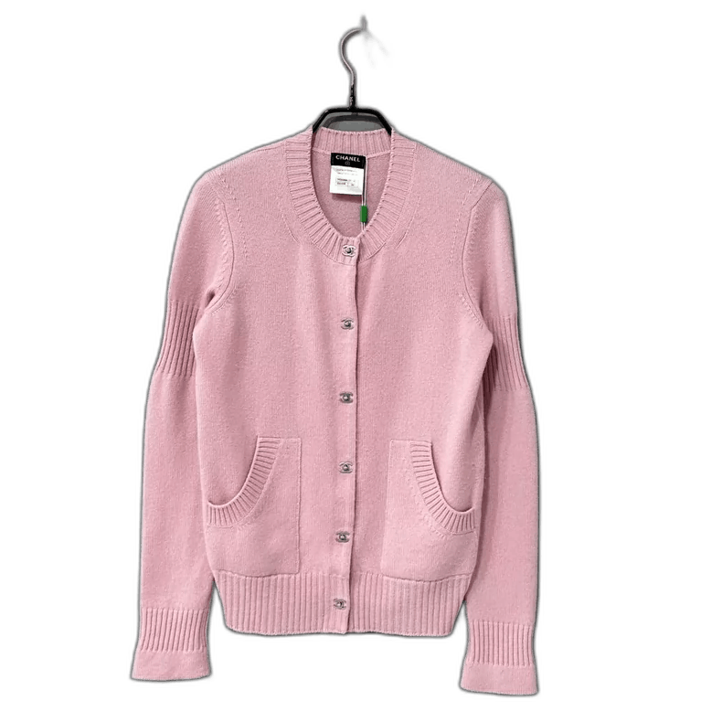 Chanel Baby Pink Cashmere Cardigan from Chanel Size XS / US 0-2 / IT 36-38 - 1 Thumbnail