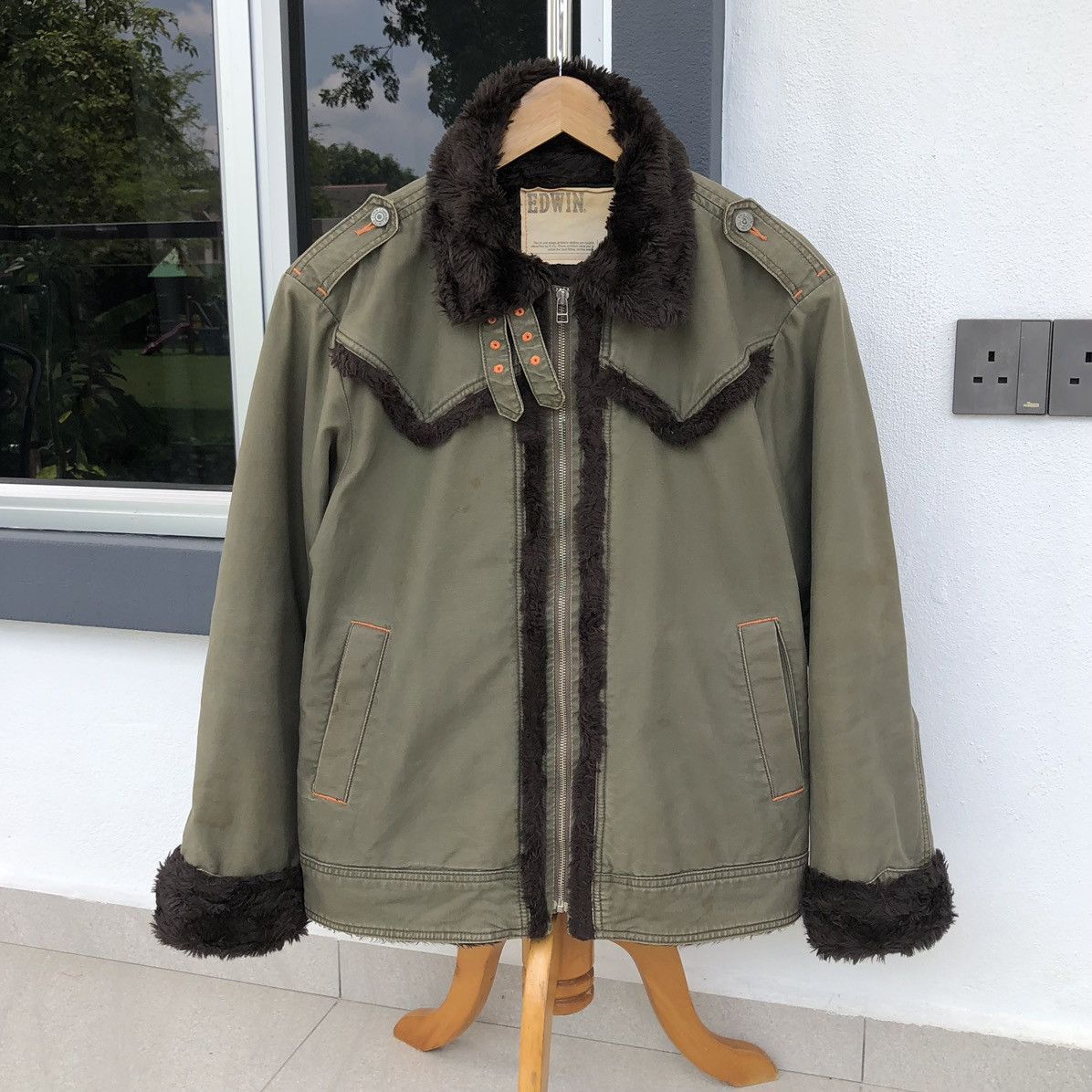 Edwin Vintage EDWIN XV Lined Sherpa Winter Jacket Size US XL / EU 56 / 4 - 4 Thumbnail