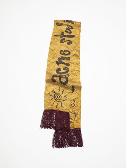 Acne Studios $320 Acne Studios Floragatan 13 Crinkle Scarf Size ONE SIZE - 1 Thumbnail