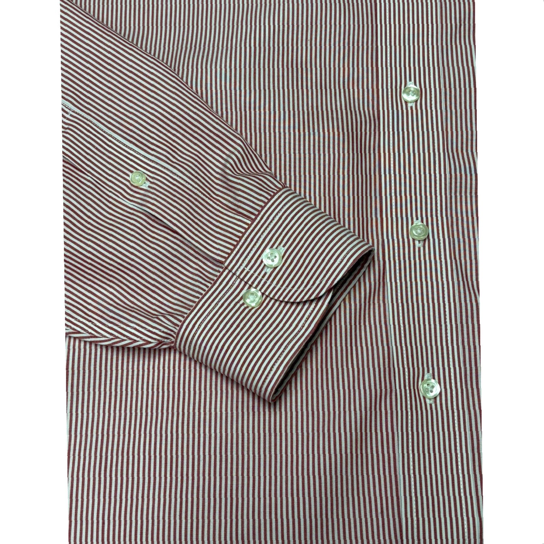 Brooks Brothers Regent Fit Dress Shirt Mens 18 4 5 Red Stripe Non Iron Long  Sleeve