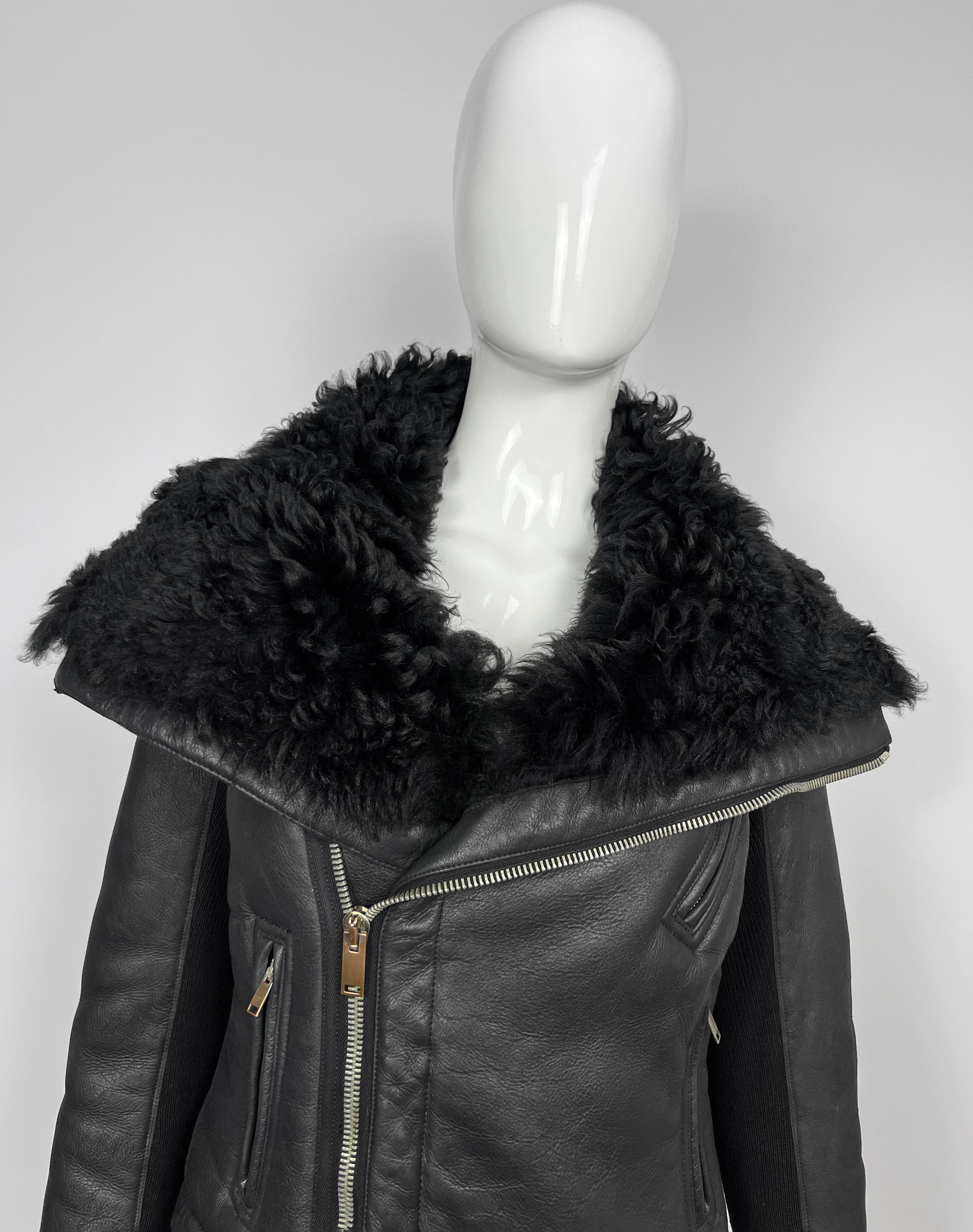 Rick Owens LONG LAMB FUR SHEARLING LEATHER JACKET -- RETAIL $5000 -- Size M / US 6-8 / IT 42-44 - 7 Thumbnail
