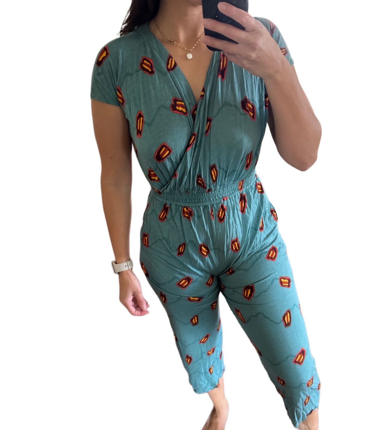 Vintage Cache small 80’s romper teal turquoise one piece romper Size S / US 4 / IT 40 - 1 Thumbnail