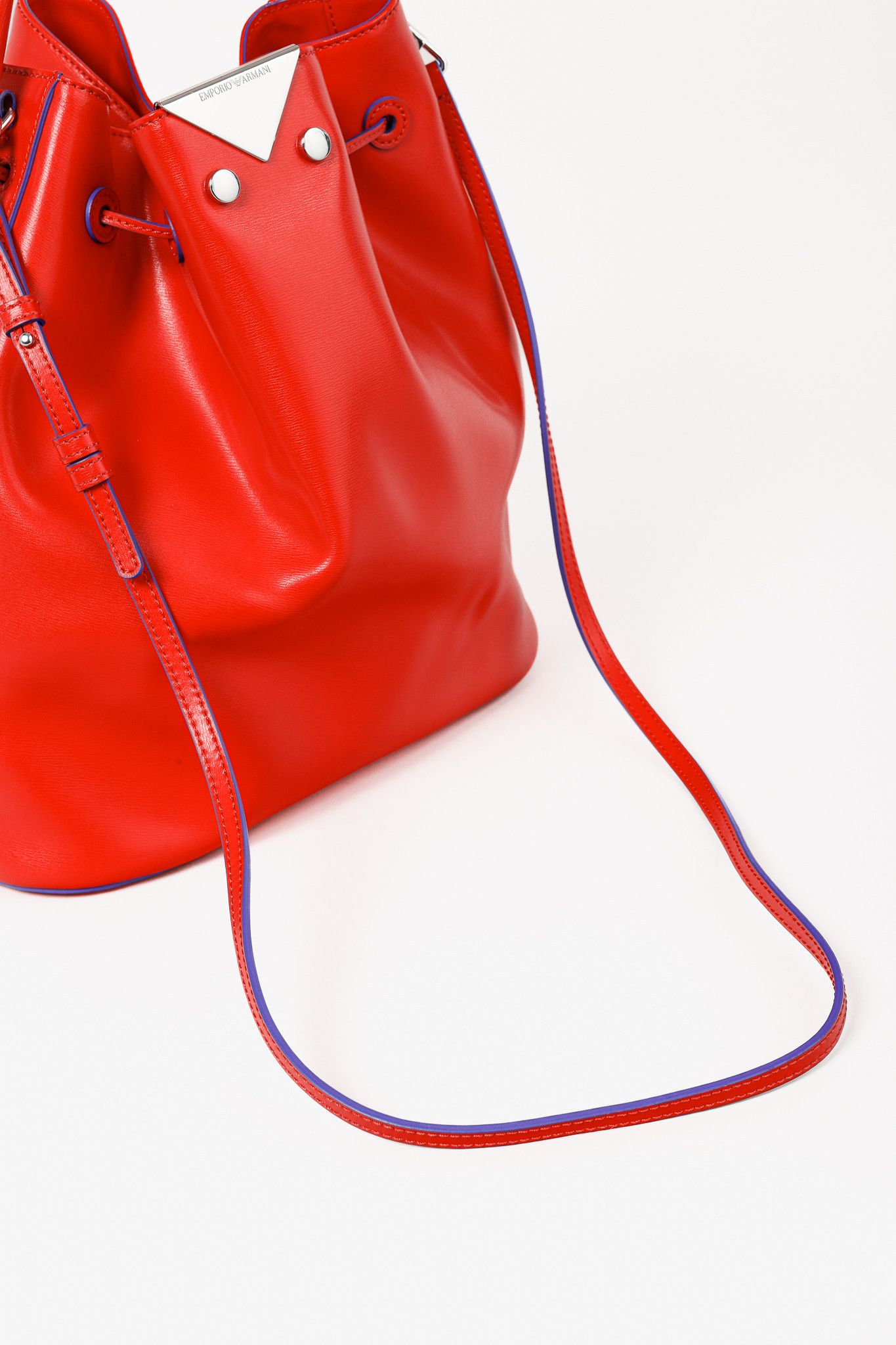 Emporio Armani Emporio Armani SS/15 Boarded Leather Drawstring Bucket Bag Size ONE SIZE - 7 Thumbnail